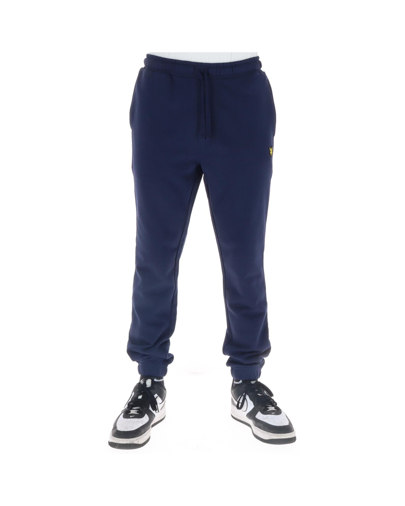 image of Lyle Scott Print Cotton Trousers With Laces And Pockets in Blue, Men's (Size 44)