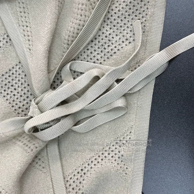 Hermes Hermes Gray Wool Knit Tie Front Cardigan Size XXS / US 00 / IT 34 - 7 Thumbnail