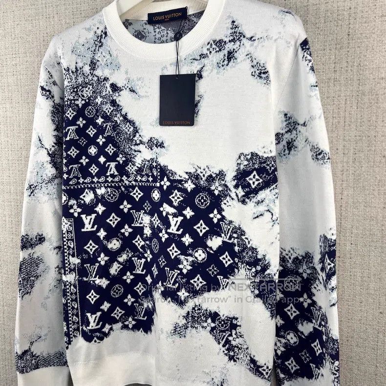 Louis Vuitton Louis Vuitton FW22 Full Print Tie-Dye Logo Cashew Crew Nec Size US XL / EU 56 / 4 - 3 Thumbnail