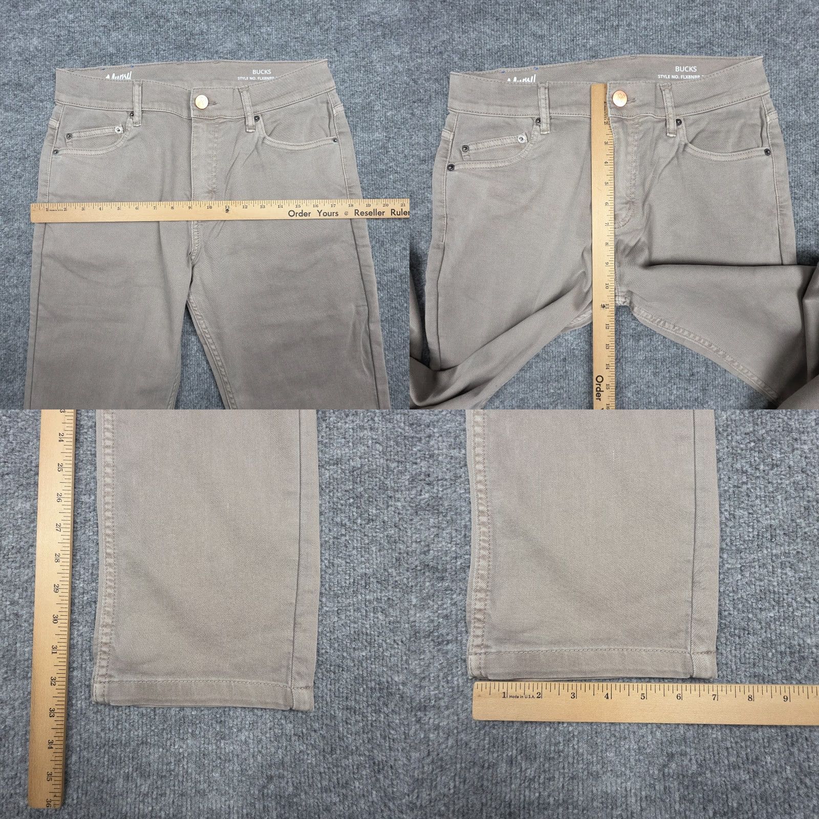 Vintage Mugsy Bucks Casual Mens Chino Pants 30 Regular Beige Comfort Stretch Slim Straight 5-Pocket Size US 30 / EU 46 - 9 Thumbnail