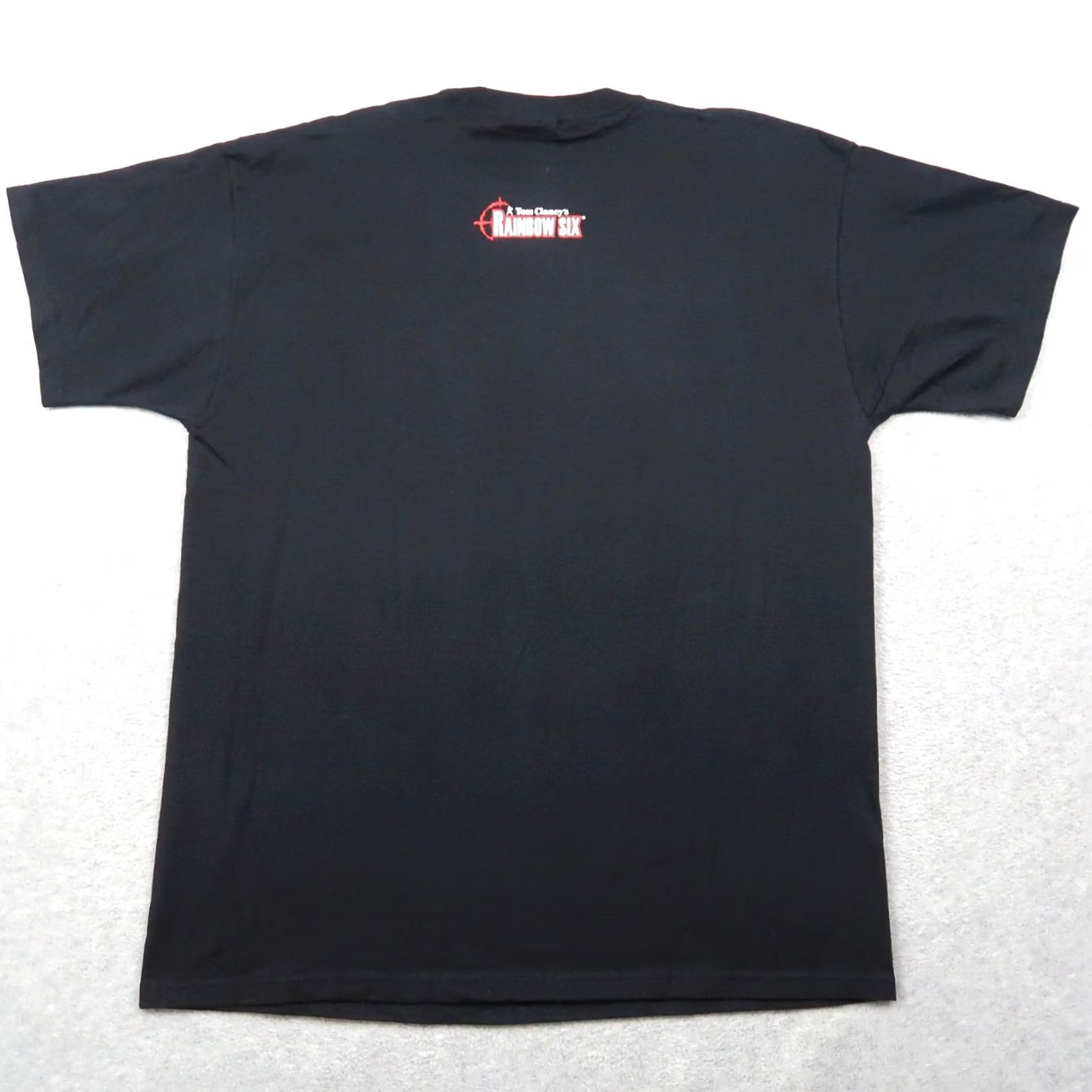 Fruit Of The Loom VINTAGE Tom Clancy Rainbow Six Wanted T-Shirt XL Black Mens Graphic Print 2000s Size US XL / EU 56 / 4 - 2 Thumbnail