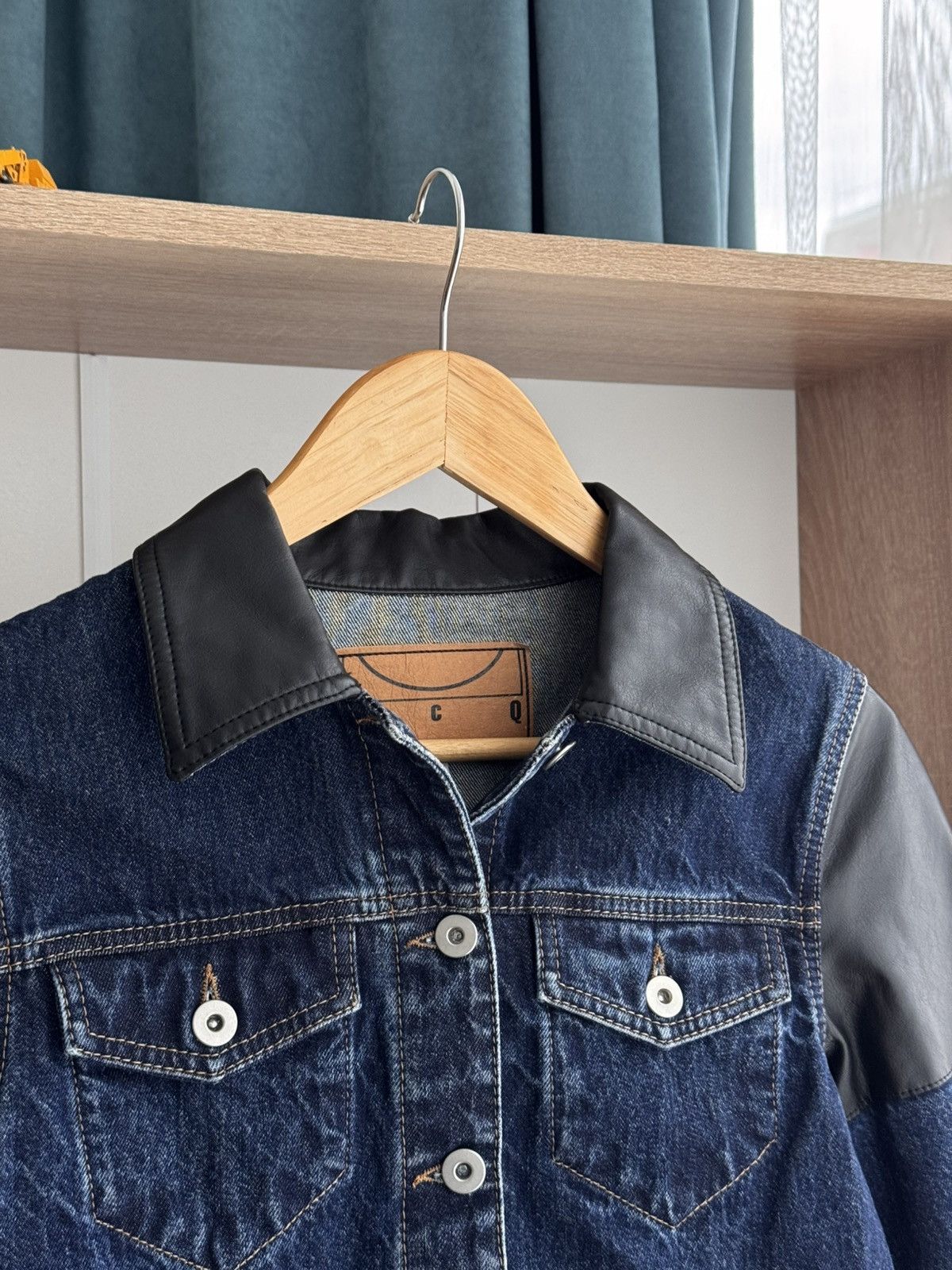 Alexander McQueen × MCQ × McQ Alexander McQueen MCQ by Alexander Mcqueen W' Cropped Leather-Paneled Jacket Size S / US 4 / IT 40 - 7 Thumbnail