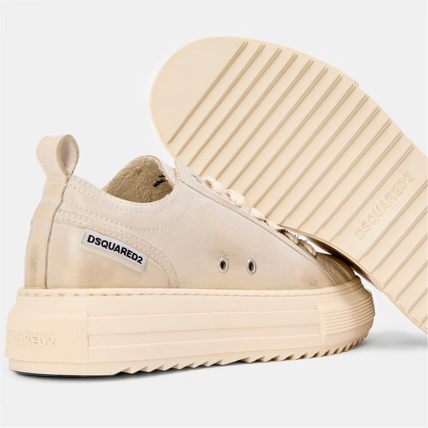 Dsquared2 o1g2r1mq0426 Berlin Low-Top Trainers in Ivory Size US 11 / EU 44 - 4 Thumbnail