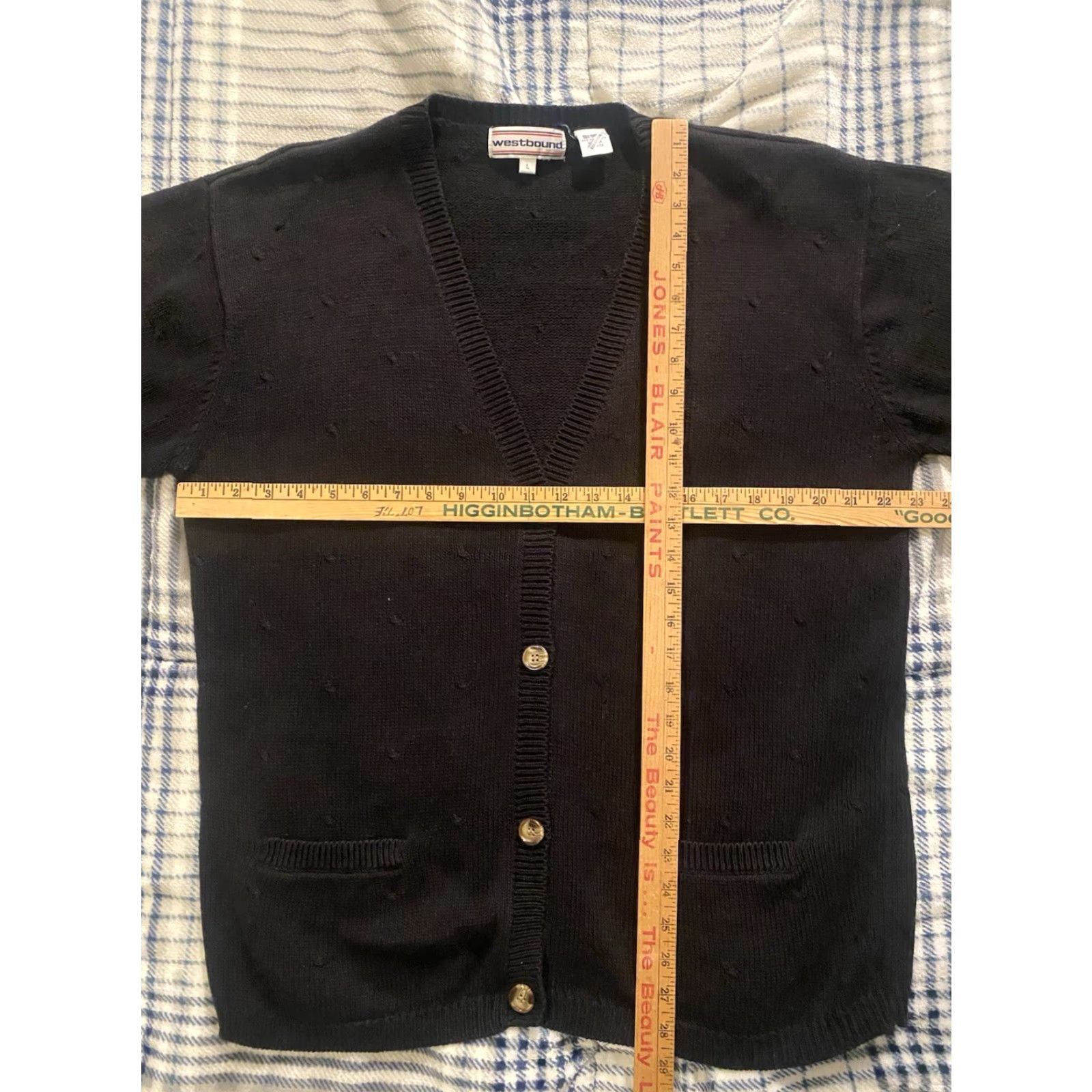 Vintage VINTAGE Westbound Black Knit Cardigan Sweater Unisex Adult Large L Grunge 90s Casual Womens Mens Size US L / EU 52-54 / 3 - 4 Thumbnail