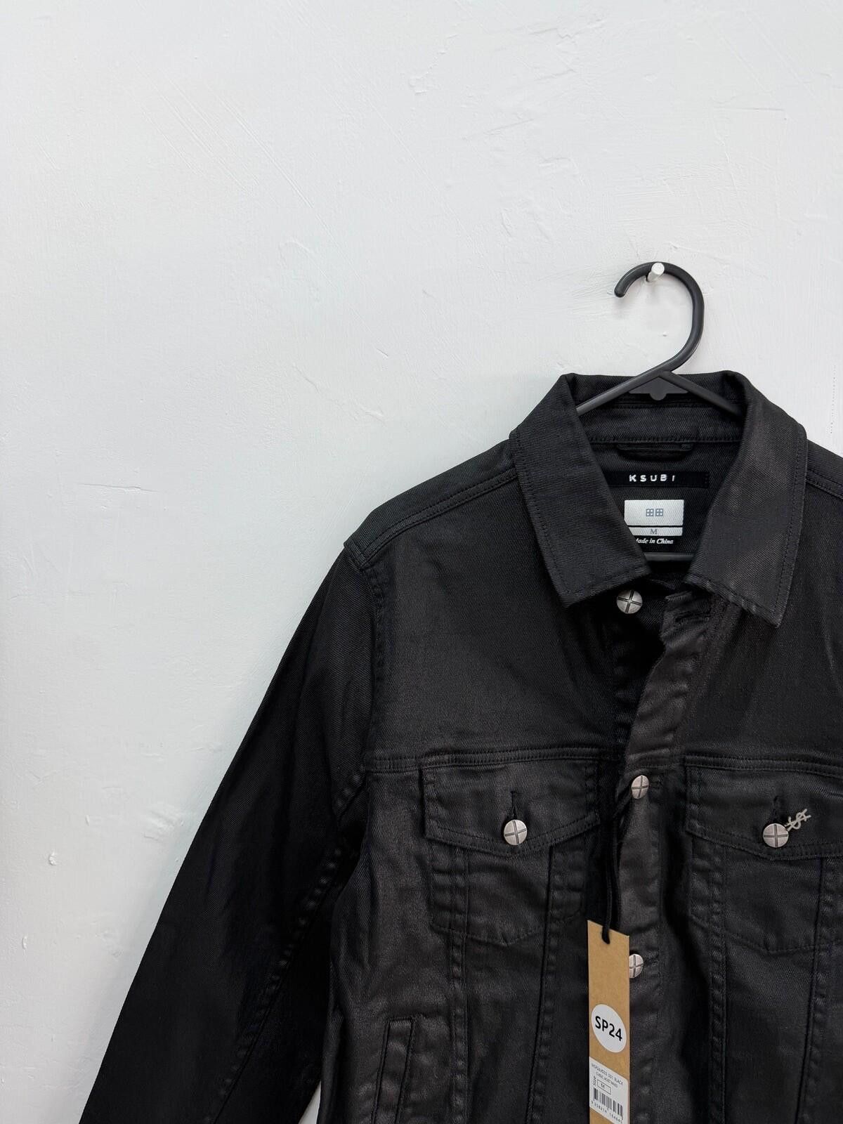 Ksubi new ksubi mens denim classic jacket black waxed medium med m Size US M / EU 48-50 / 2 - 2 Thumbnail