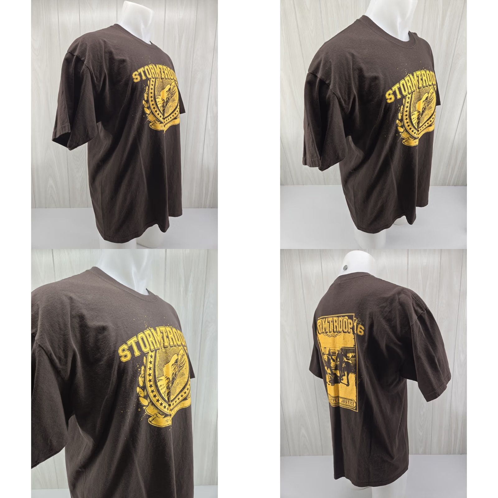 Gildan VINTAGE Gildan Stormtrooper 16 Steel Cage Justice Rare 2000’s Brown T-Shirt XL Mens Cotton Crew Neck Short Sleeve Graphic Print Size US XL / EU 56 / 4 - 8 Thumbnail