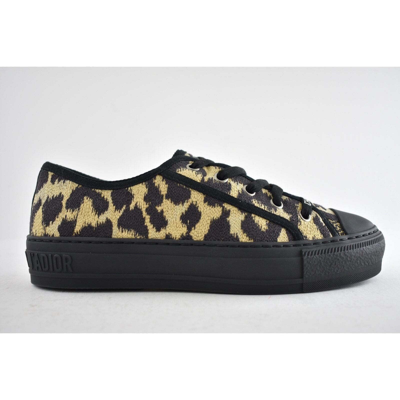 Dior Dior Walk'N'Dior Black Leopard Flat Low Top Sneaker 38.5 Size US 8.5 / IT 38.5 - 2 Thumbnail
