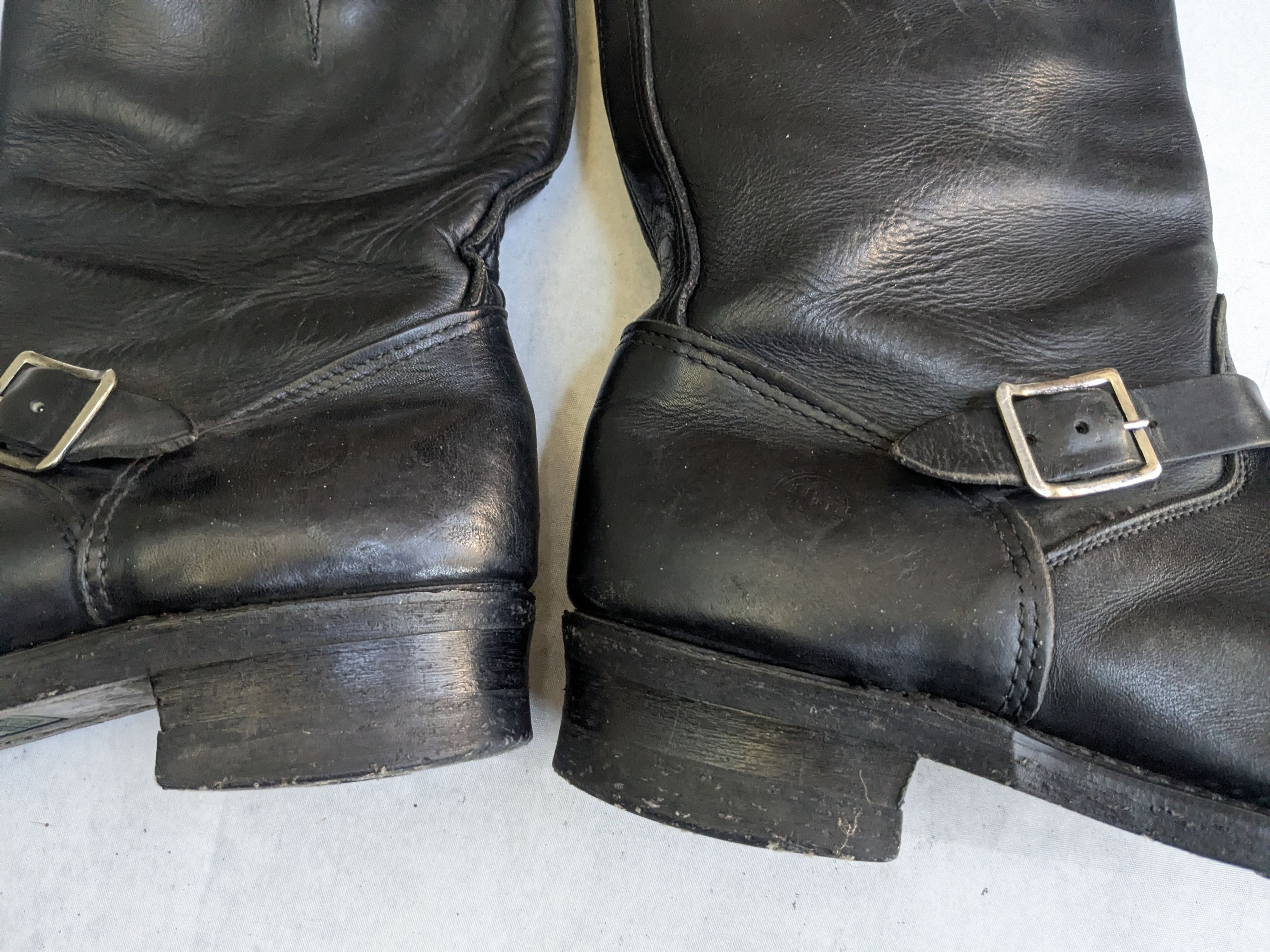 Genuine Leather Double H Engineer Boots Black Leather 12 E Wide Size US 12 / EU 45 - 5 Thumbnail