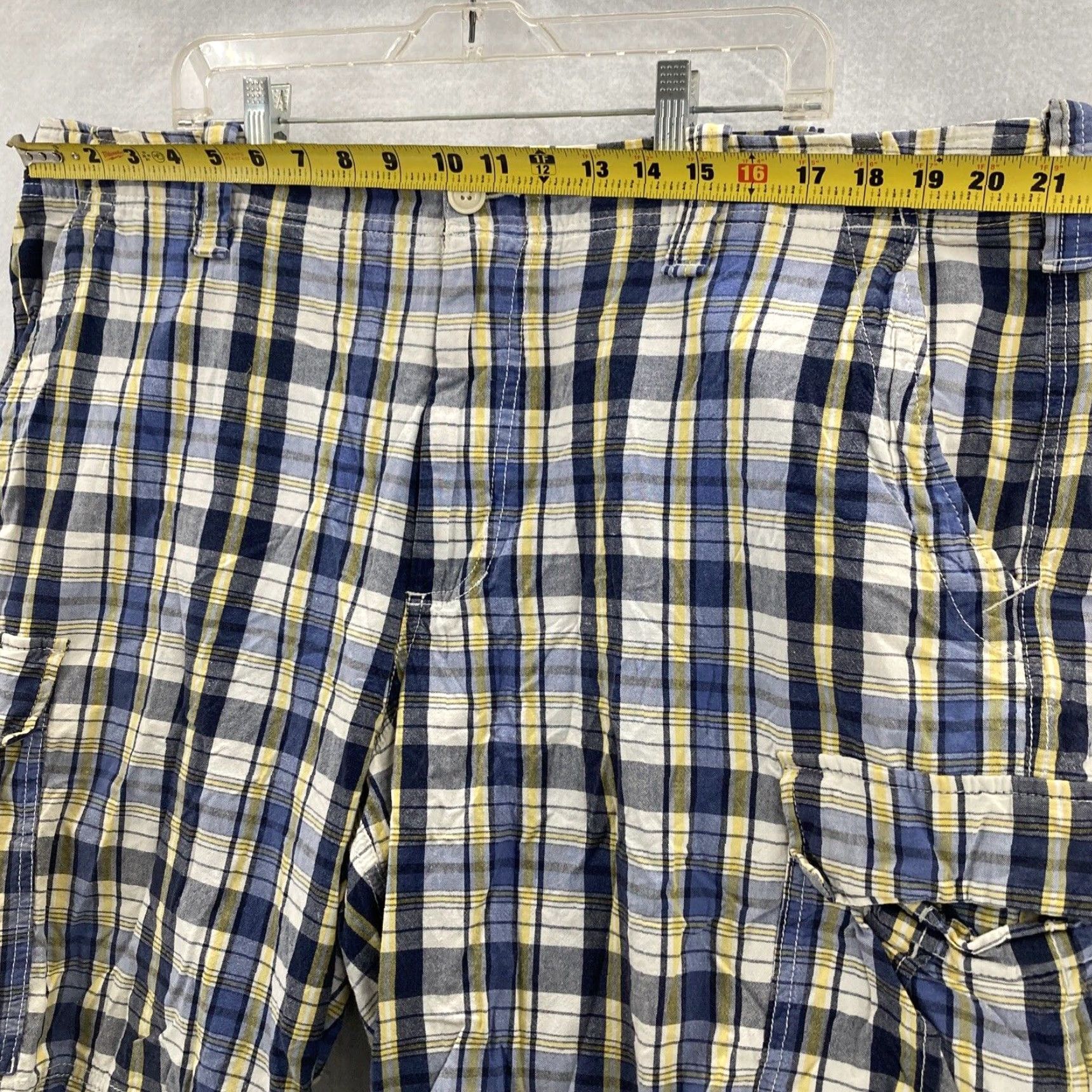 Polo Ralph Lauren VTG Polo Jeans Co Cargo Shorts Mens 42 Blue Plaid Cargo Shorts 42 Blue Plaid Polo Ralph Lauren Mens Size US XL / EU 56 / 4 - 3 Thumbnail