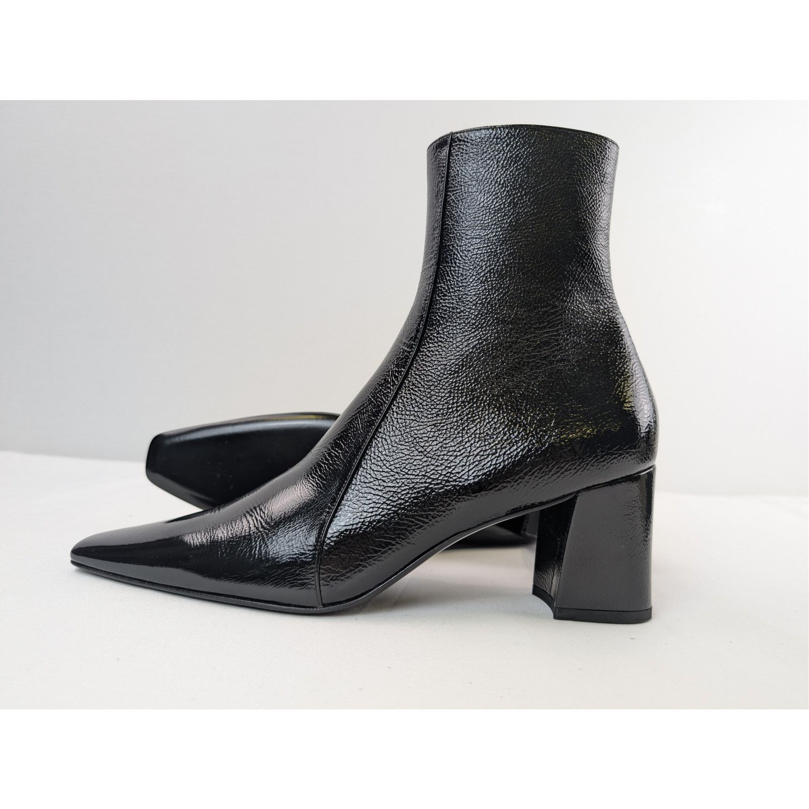 Saint Laurent Paris o1rshd1 Naplack Hero Calf Rainer 75 Boots in Nero Size US 12 / EU 45 - 13 Thumbnail