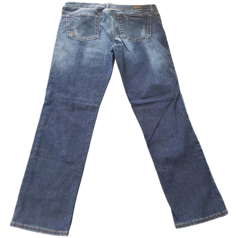 Designer CT1479 Kut from the Kloth Distressed Straight Leg Jeans 12 Size 34" / US 12 / IT 48 - 4 Thumbnail