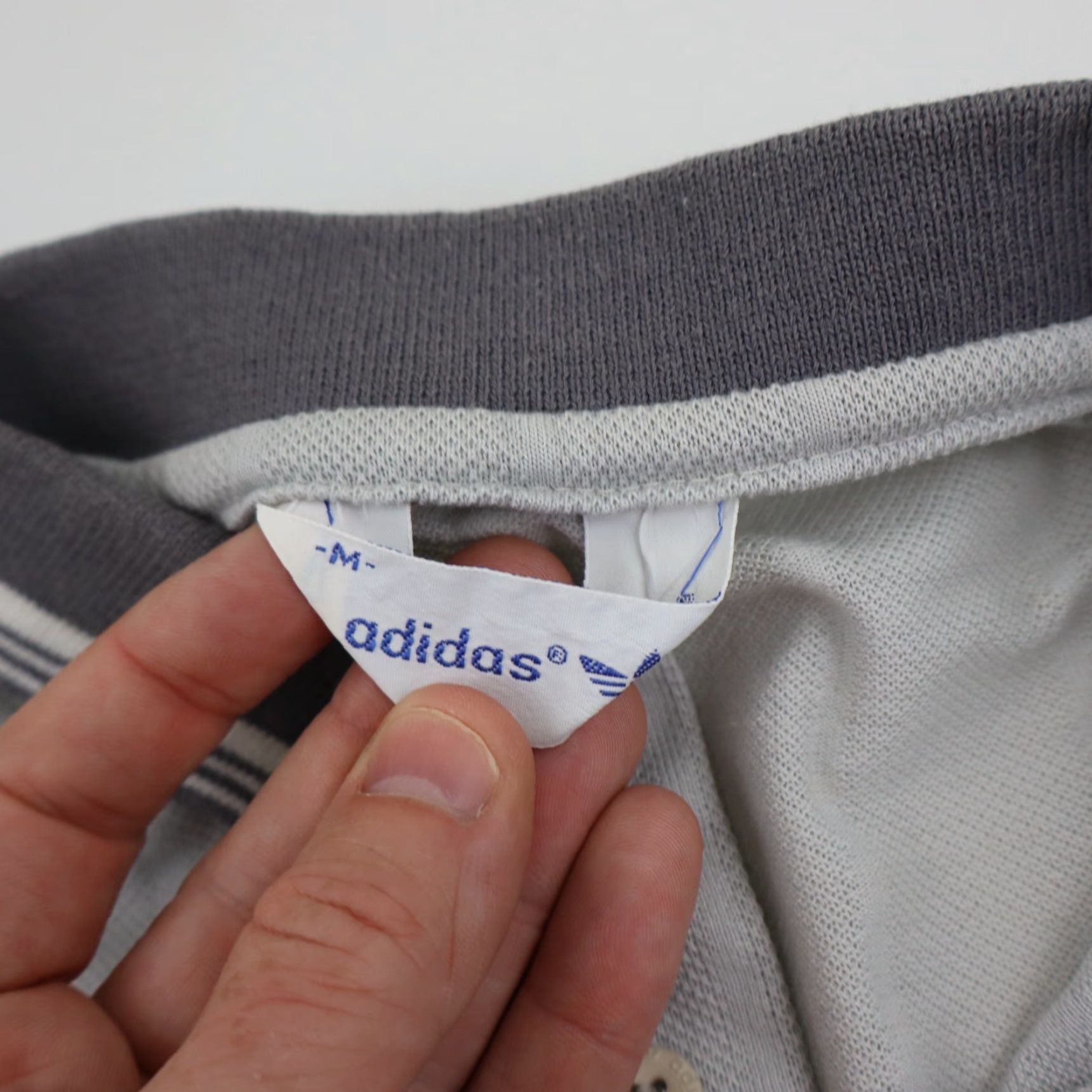 Adidas VINTAGE adidas Trefoil Polo Shirt Mens M Polo Gray Striped Knit 80s 90s Tennis Embroidered Logo Athletic Shirt Mens Size US M / EU 48-50 / 2 - 6 Thumbnail