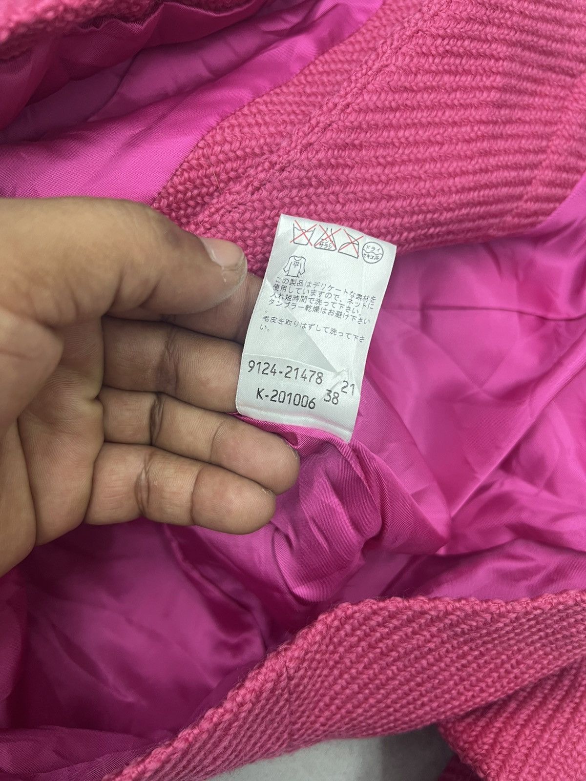 Karl Lagerfeld KARL LAGERFELD FUCHSIA TWEED JACKET Size S / US 4 / IT 40 - 11 Thumbnail