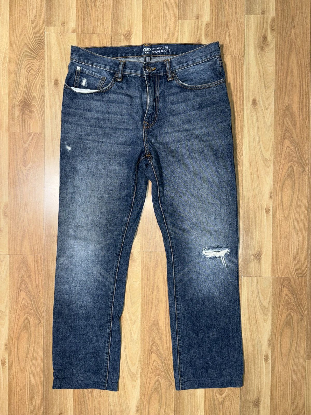 Gap Gap Straight Fit Jeans Dark Indigo- 34 Spring 2016 Archive Size US 34 / EU 50 - 1 Thumbnail