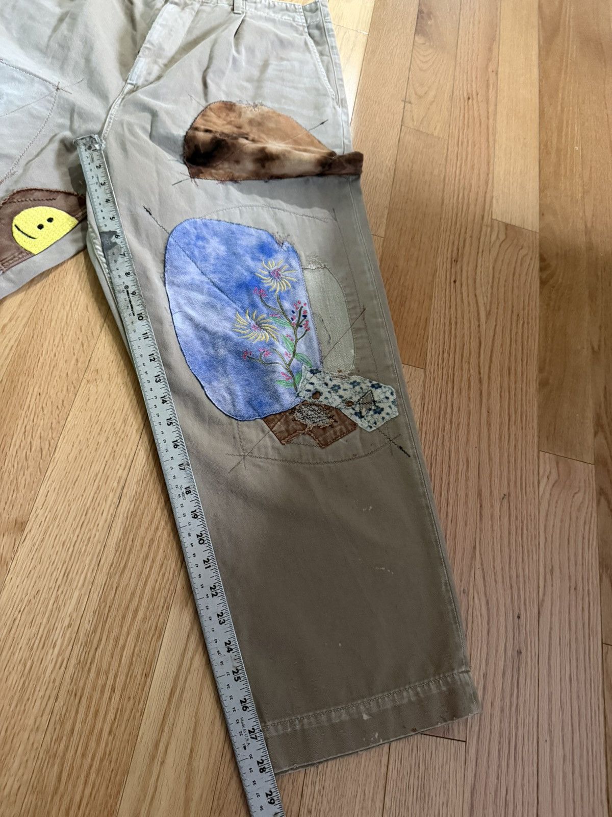 Kapital Kapital KATSURAGI COTTON HIGH WAIST PANTS GYPSY PATCH REMAKE Size US 32 / EU 48 - 4 Thumbnail