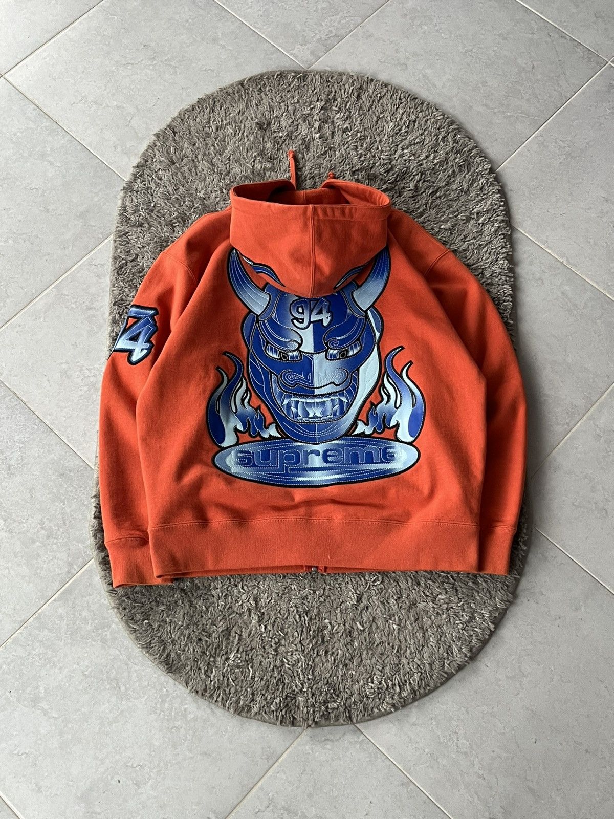 Supreme Supreme Demon Zip Up Hooded Sweatshirt Burnt Orange BIG LOGO Size US S / EU 44-46 / 1 - 1 Thumbnail