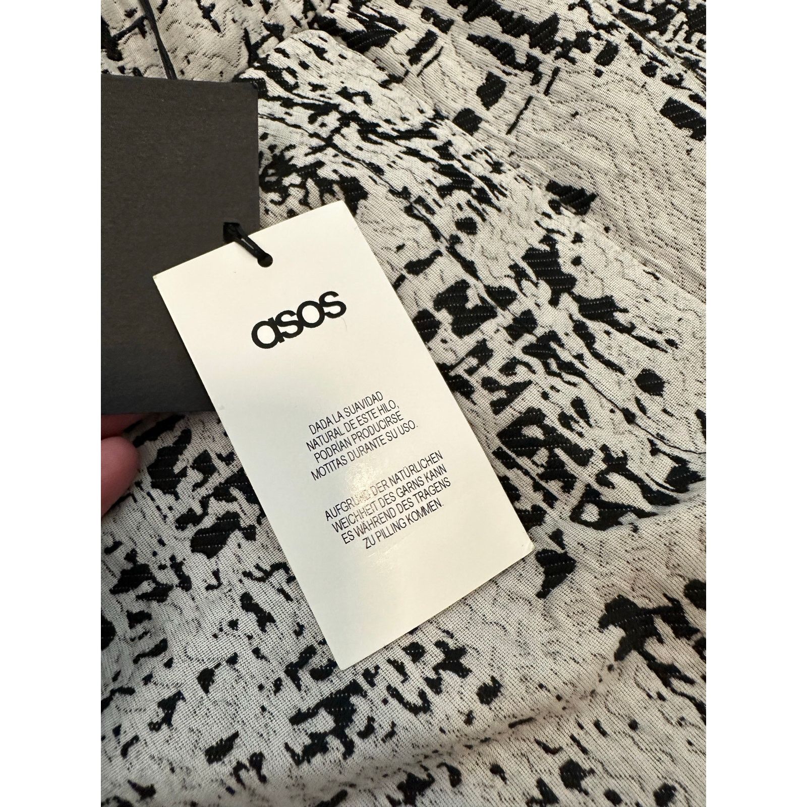 Asos ASOS Abstract black/gray print women's pants sz 8 NWT Size 30" / US 8 / IT 44 - 5 Thumbnail