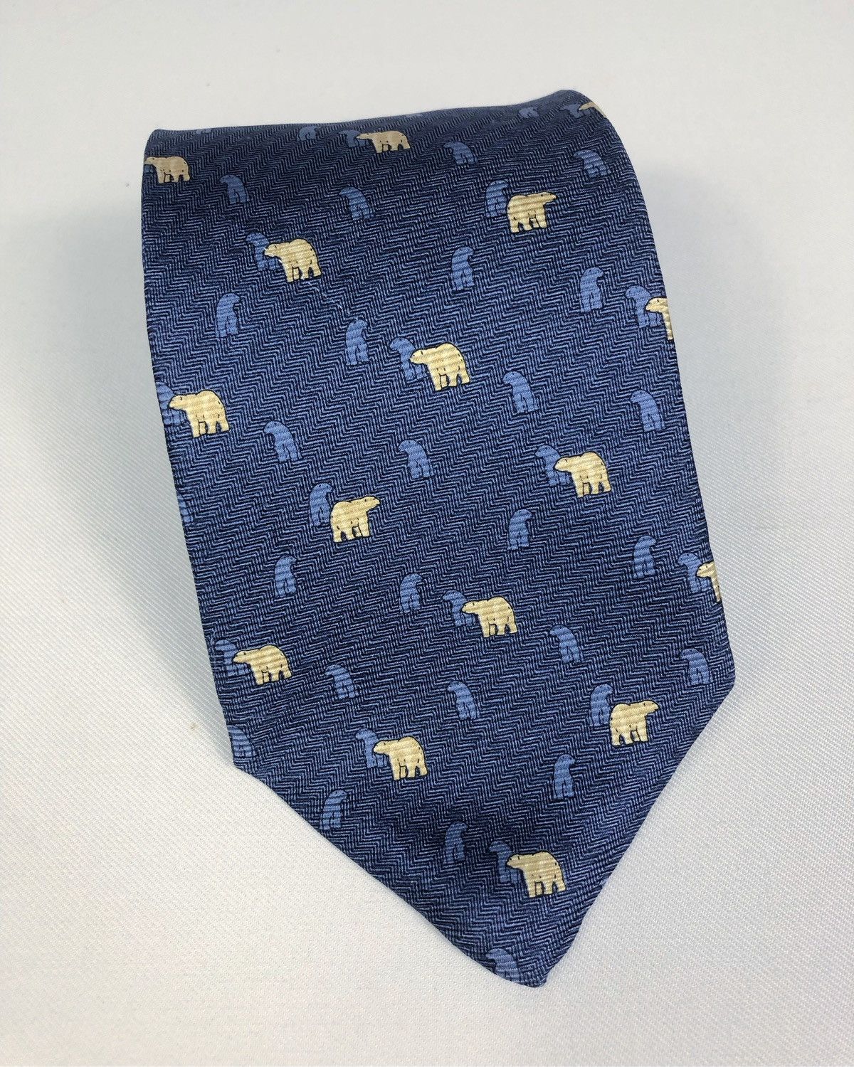 Ermenegildo Zegna Rare Ermenegildo Zegna Polar Bear Silk Tie Made in Italy Size ONE SIZE - 1 Thumbnail