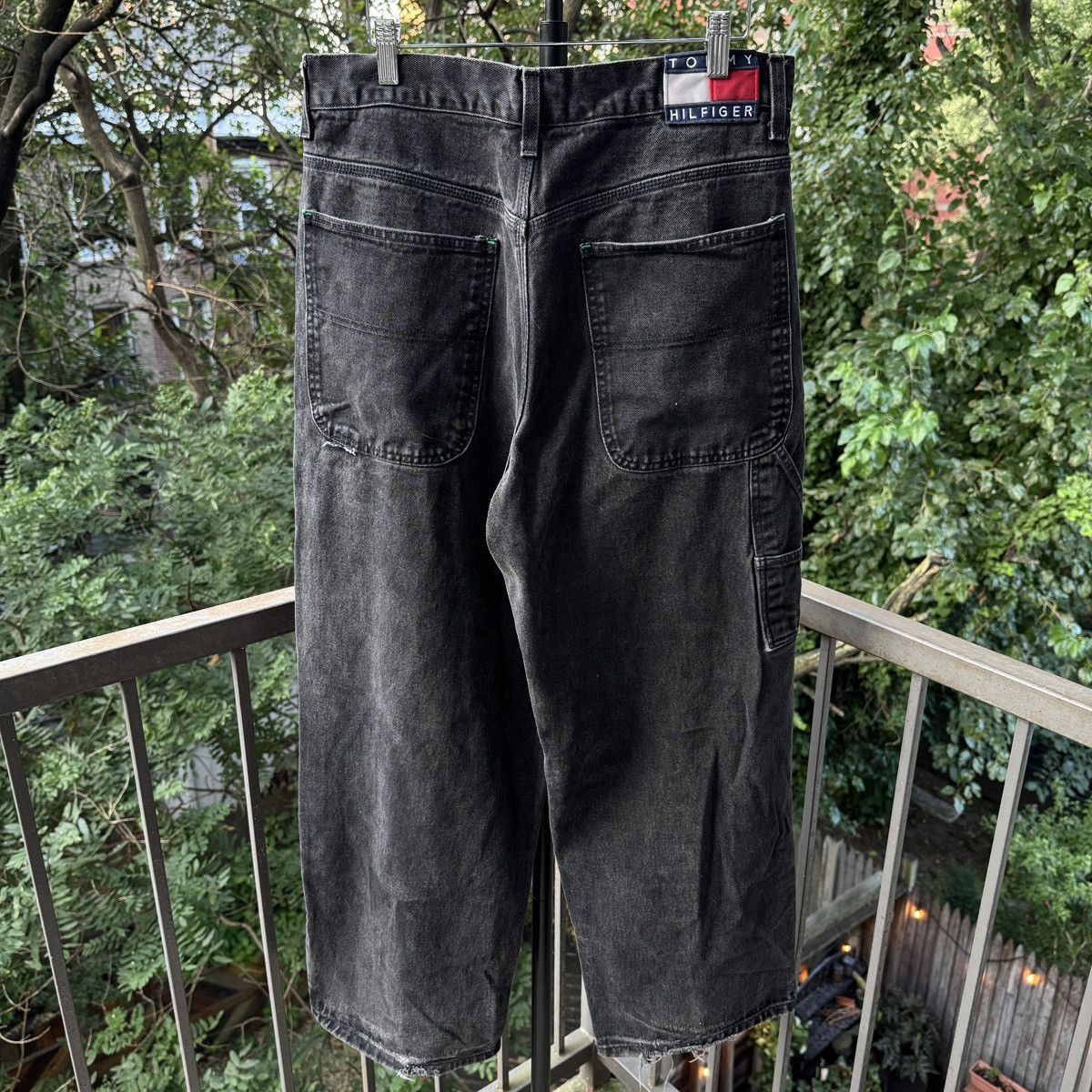 Vintage 90s Y2K Tommy Jeans Baggy Wide Carpenter ERD Skater Grunge Size US 33 - 1 Thumbnail
