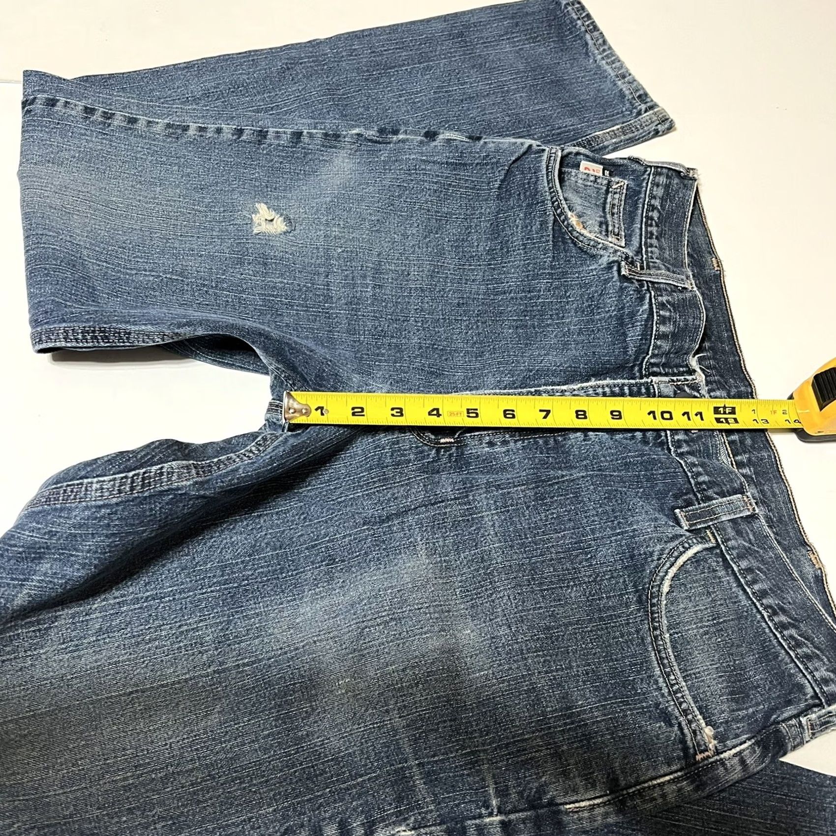 Carhartt Carhartt FR Jeans Mens 36x31 Blue Straight Fit Work Flame Resistant Distressed Denim Cotton Blend Steel Logo Regular Rise Mens Regular Size US 36 / EU 52 - 5 Thumbnail