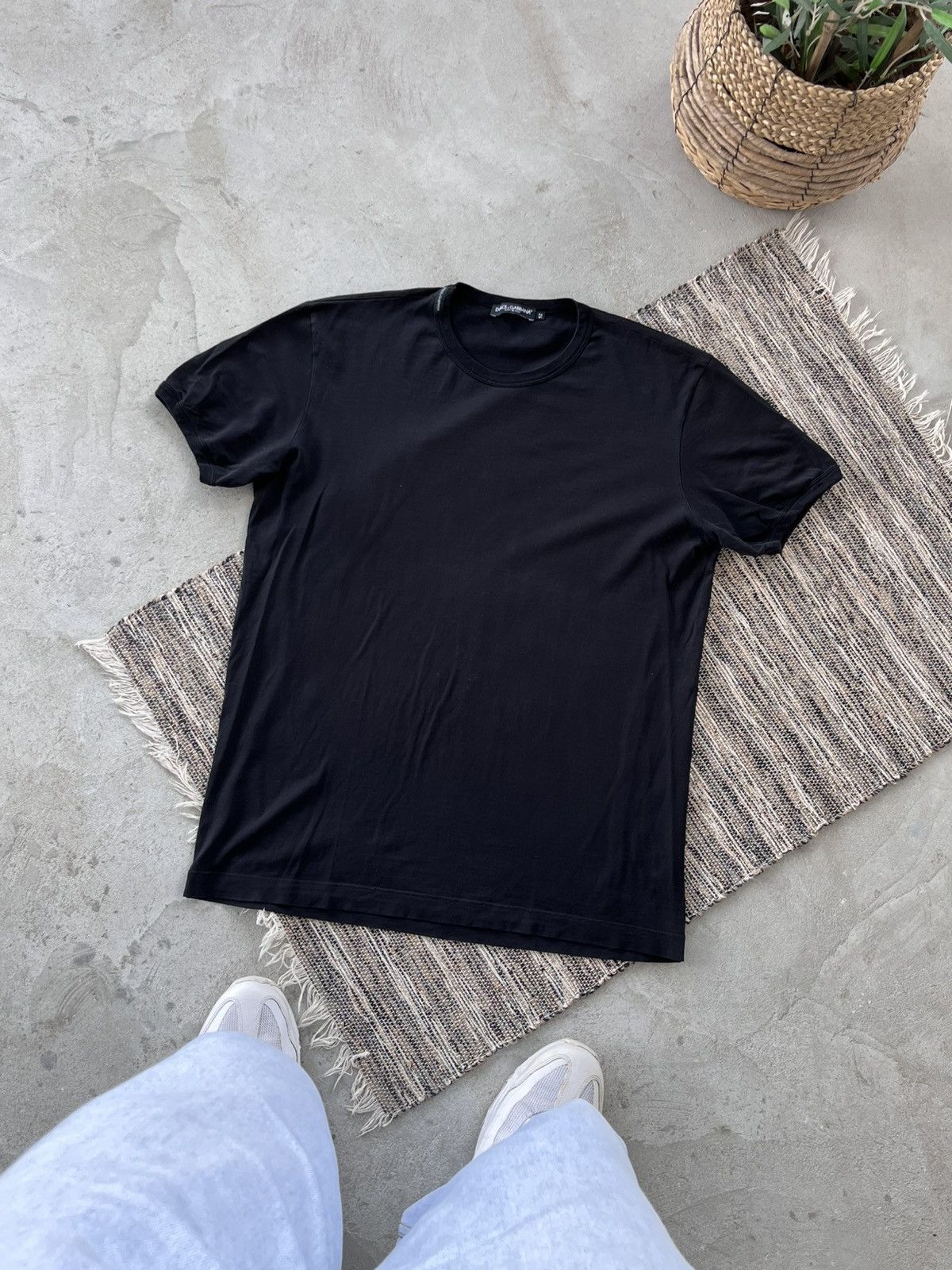 Dolce & Gabbana Vintage Dolce Gabbana Black TShirt Luxury Minimal Blank Logo Size US L / EU 52-54 / 3 - 1 Thumbnail