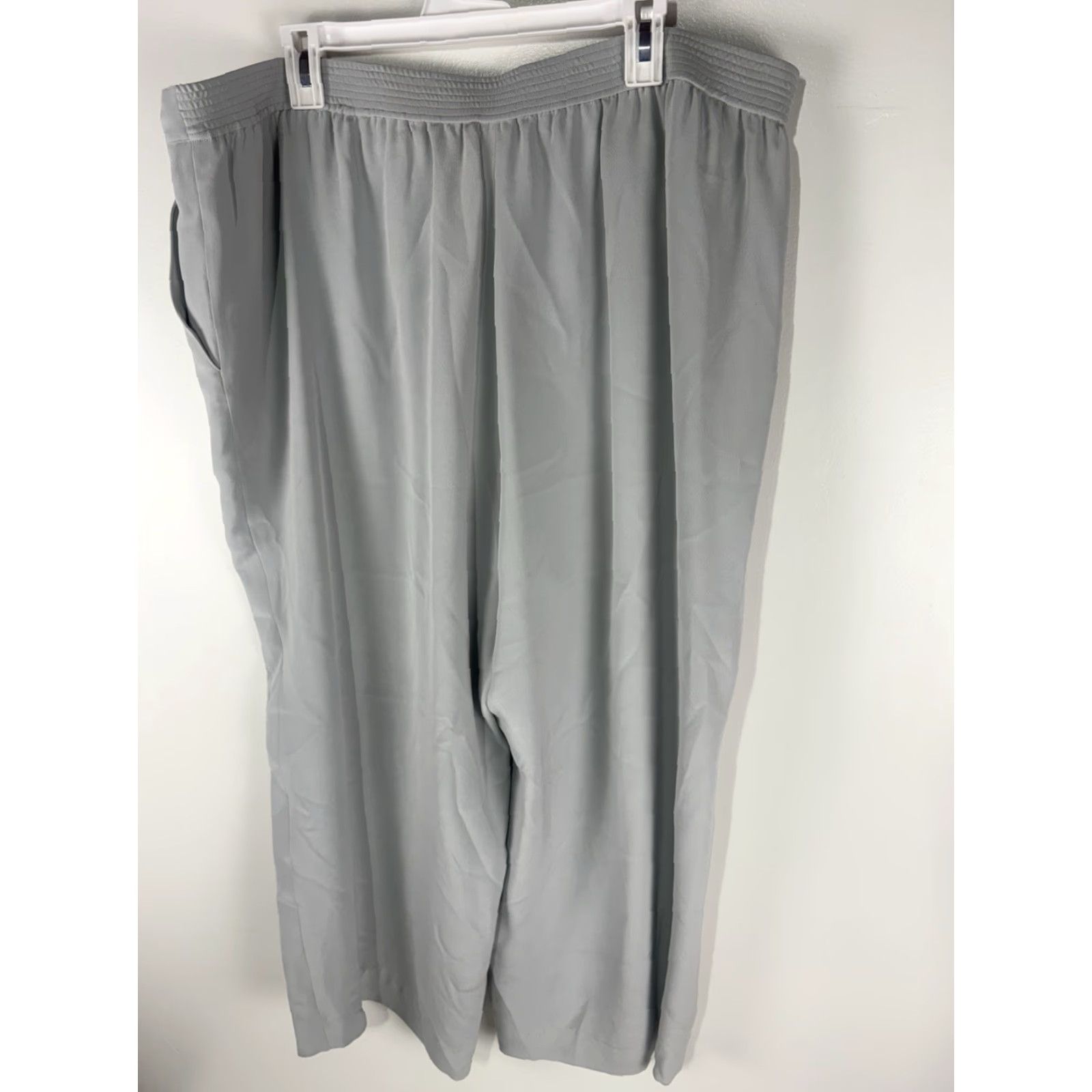 Vintage VINTAGE Due Per Due Women's Dress Pants Size 24W Silk Wide-Leg High Rise Plus Fall Spring Summer City Size 42" / US 20 - 4 Thumbnail