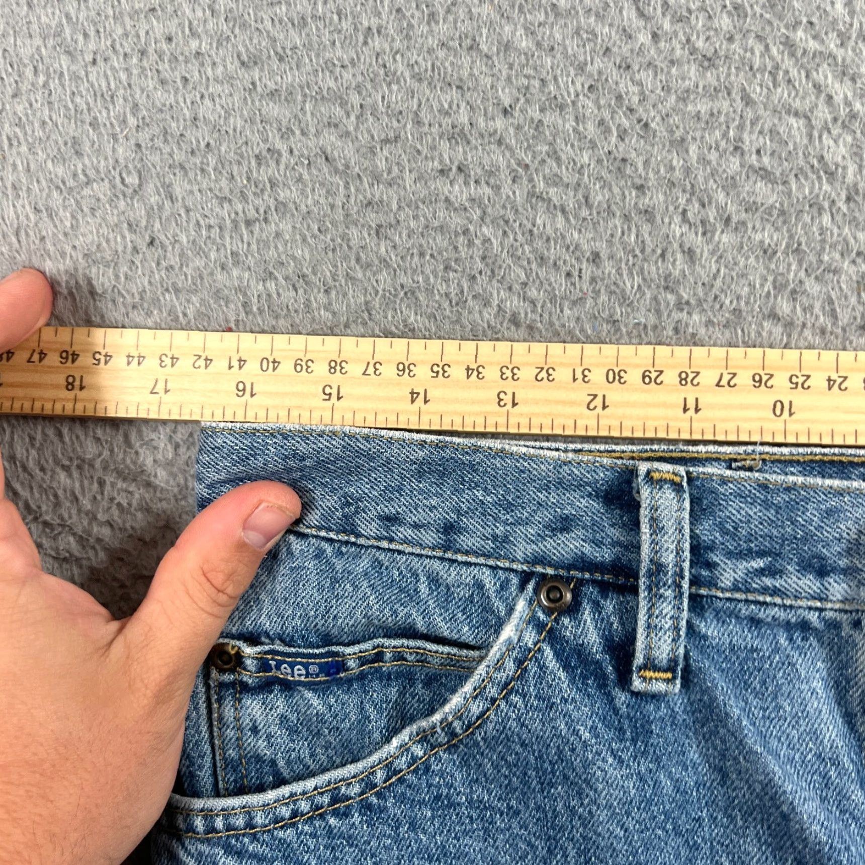 Lee VINTAGE Lee Men Shorts Bermuda 34 Blue Faded Denim Casual Beach Summer Size 34 Size US 34 / EU 50 - 5 Thumbnail
