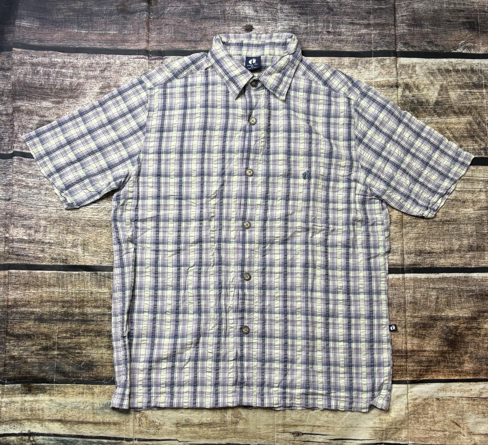 Hang Ten Hang Ten Shirt Mens Large Plaid Seersucker Cotton Pocket Size US L / EU 52-54 / 3 - 1 Thumbnail