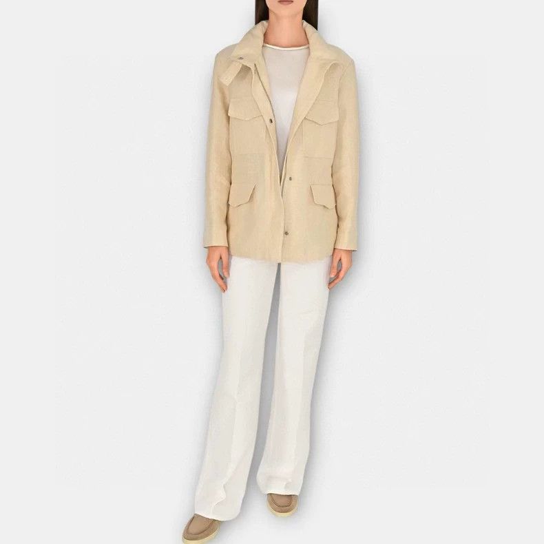 Loro Piana LORO PIANA Ladies 100% linen traveler's coat Size M / US 6-8 / IT 42-44 - 2 Thumbnail