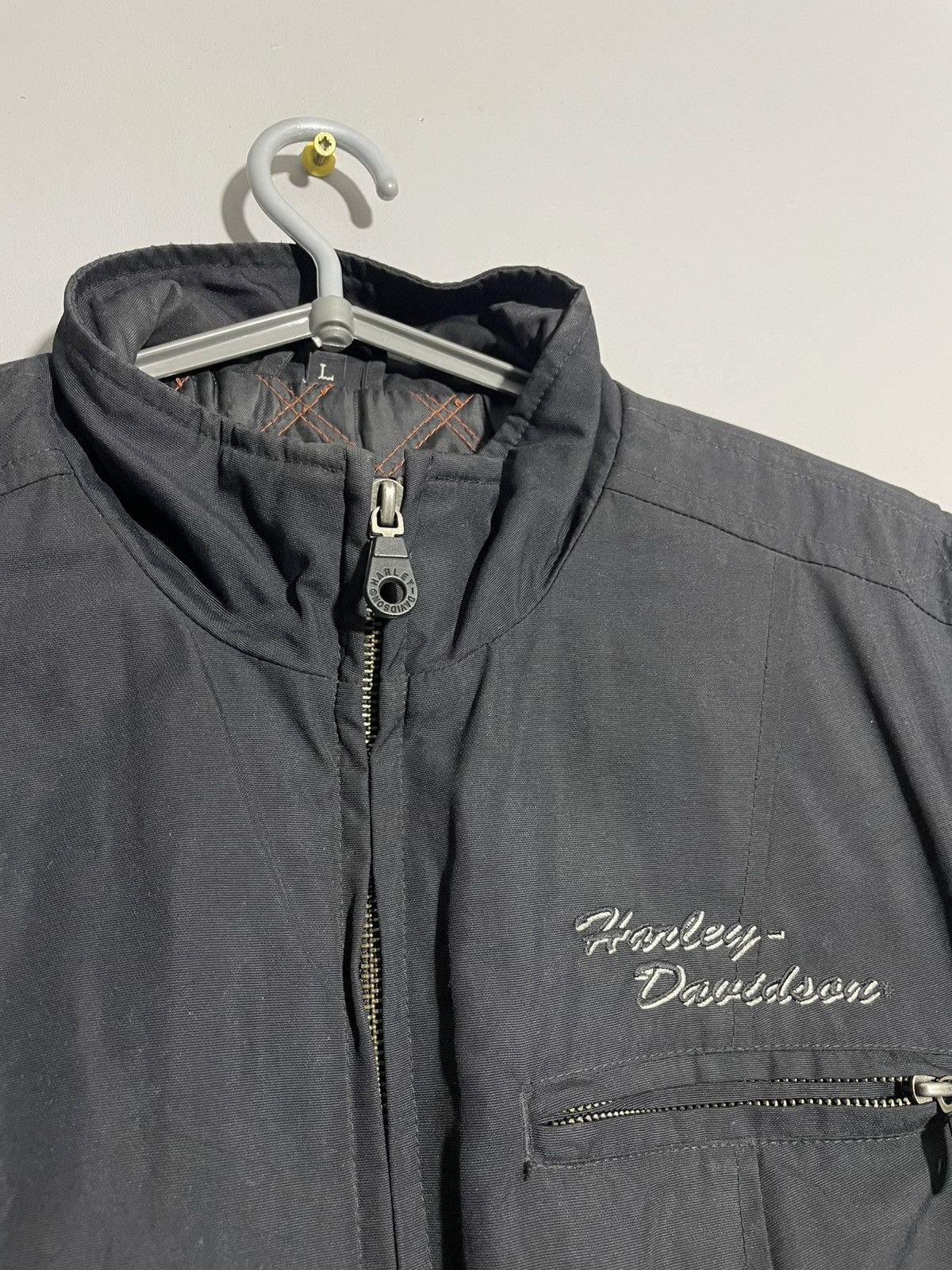 Harley Davidson × Vintage Harley-Davidson Women's Nylon Insulated Biker Jacket Size L Size L / US 10 / IT 46 - 4 Thumbnail