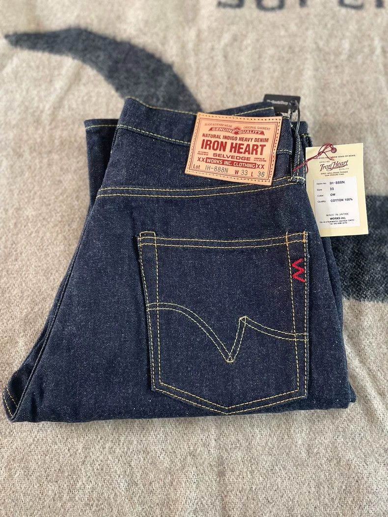 Iron Heart Iron Heart Organic cotton 17oz natural dye 888N mid high w Size US 33 - 1 Thumbnail