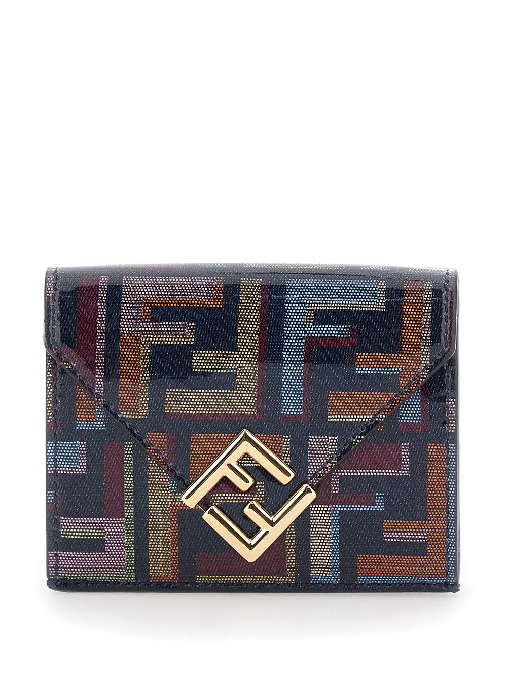 Fendi Multicolor Wallet with Logo Plate on the Front and All-Over FF Motif in Fabric Woman Size M / US 6-8 / IT 42-44 - 1 Thumbnail