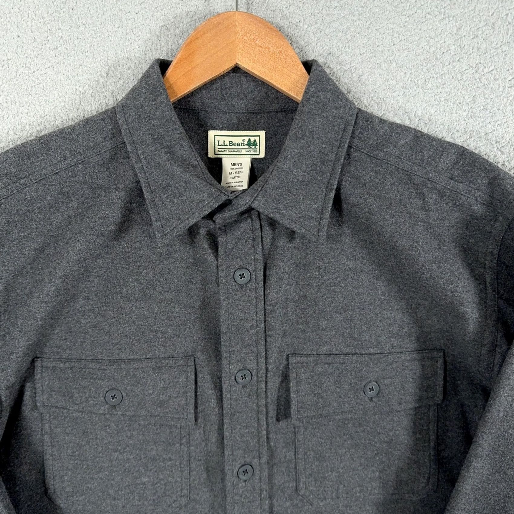 Vintage VINTAGE L.L.Bean Chamois Flannel Shirt Mens M Gray Long Sleeve Button-Up Size US M / EU 48-50 / 2 - 4 Thumbnail