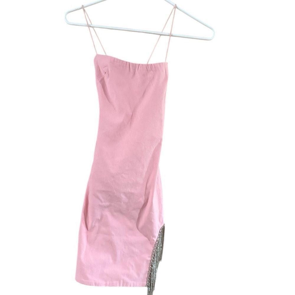 Other Fashion Nova Pink Bodycon Spaghetti Strap Mini Dress Size XS / US 0-2 / IT 36-38 - 4 Thumbnail
