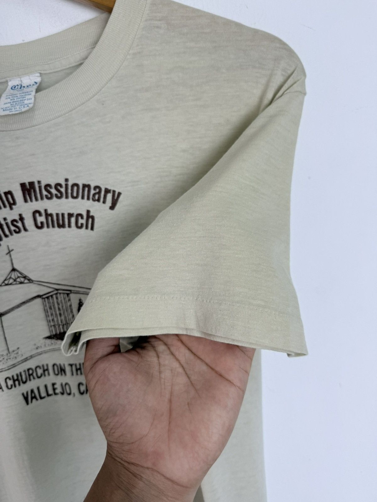 Vintage 80’s Promo-tee Baptist Church. Size US XL / EU 56 / 4 - 5 Thumbnail