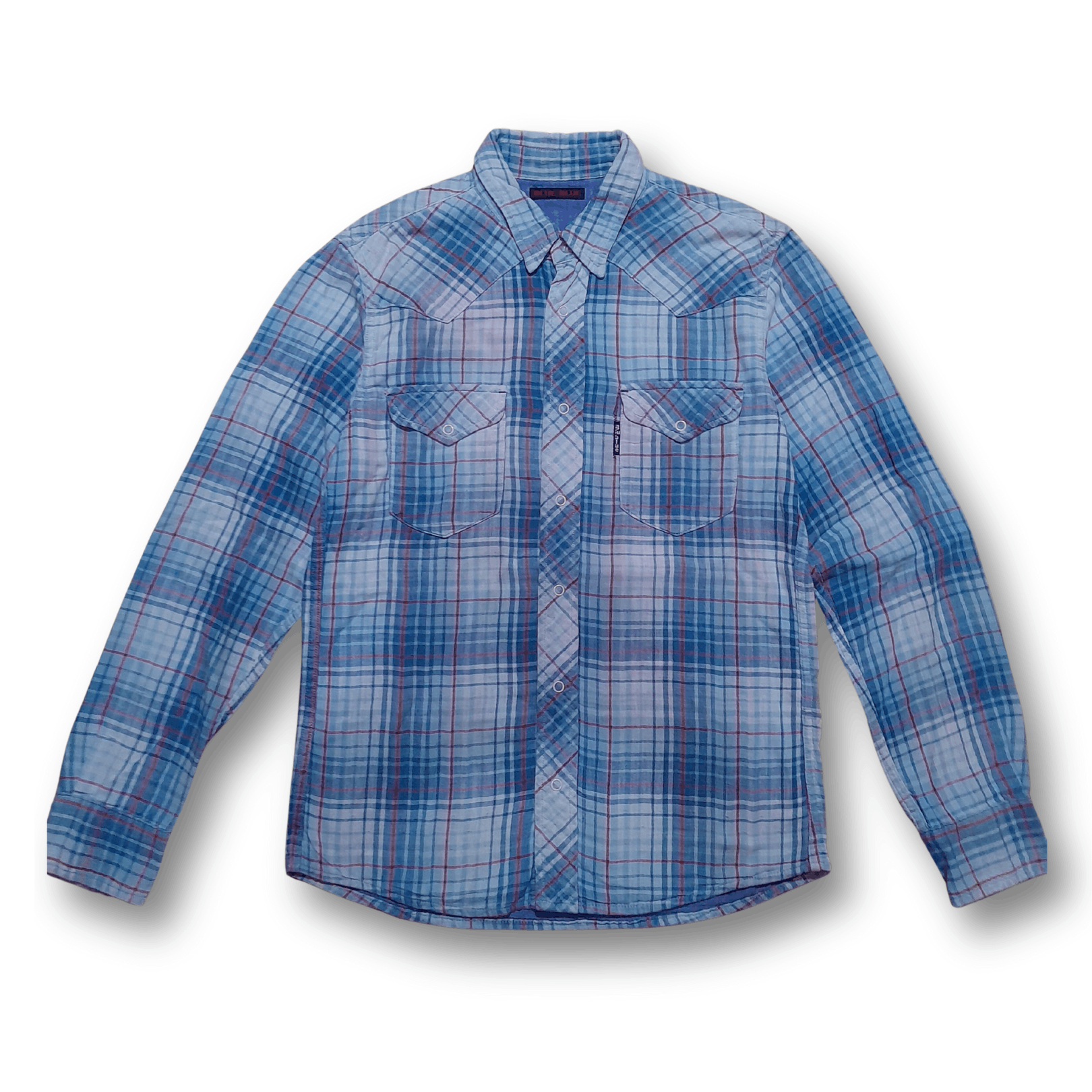 Blue Blue Japan Western Plaid Blue Blue Japan Double Pocket Size M Size US M / EU 48-50 / 2 - 1 Thumbnail
