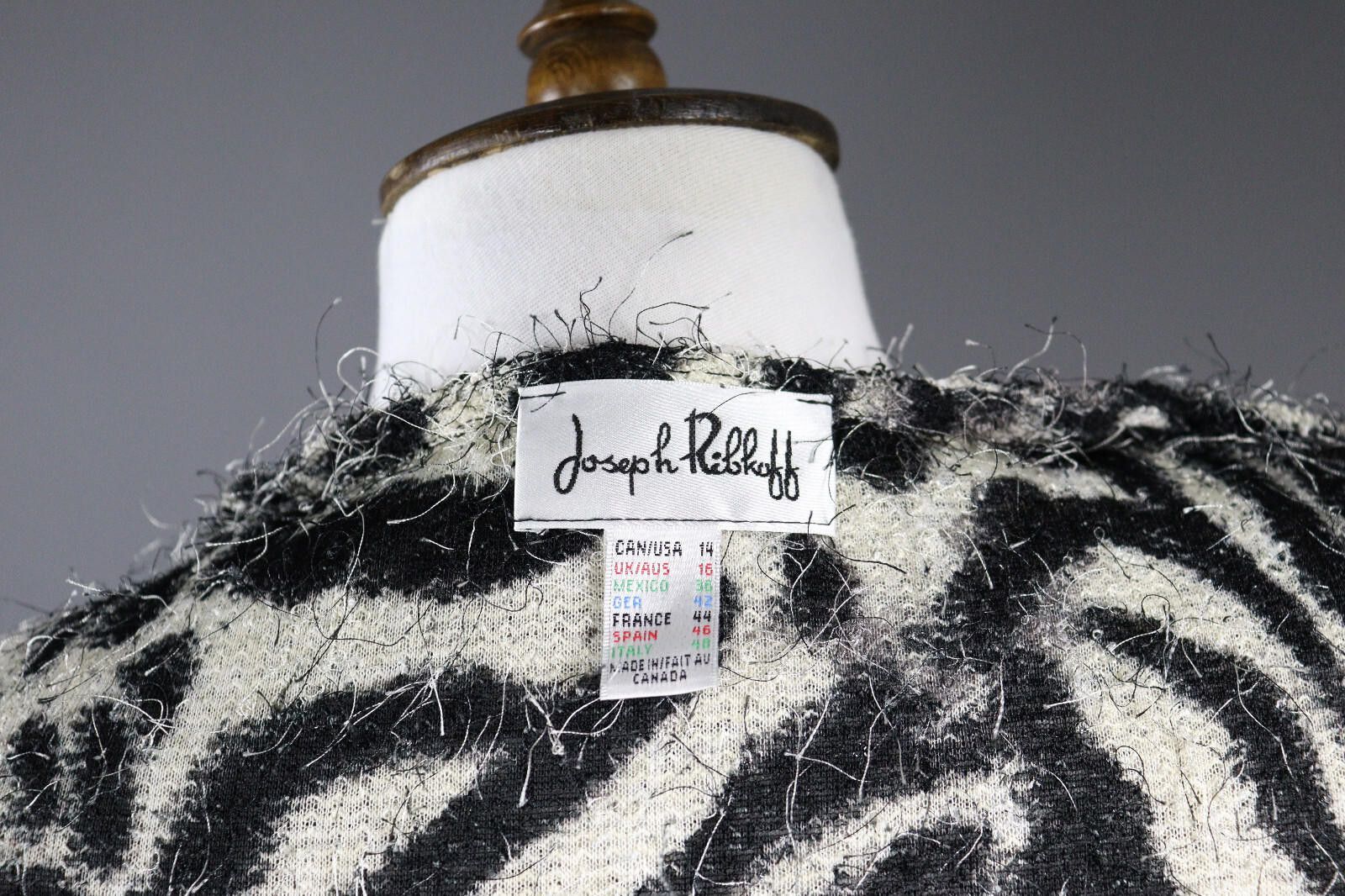 Designer Joseph Ribbkoff Leopard Print Sweater Size US 14 IT 48 Size XL / US 12-14 / IT 48-50 - 8 Thumbnail