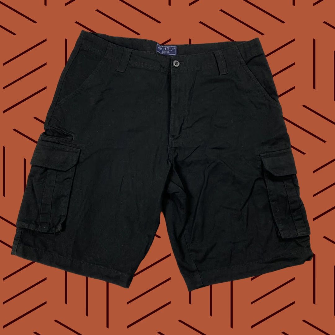 Architect VTG ARCHITECT JEAN CO BAGGY CARGO SHORTS MENS 33 BLACK SKATE GRUNGE CASUAL Size US 33 - 1 Thumbnail