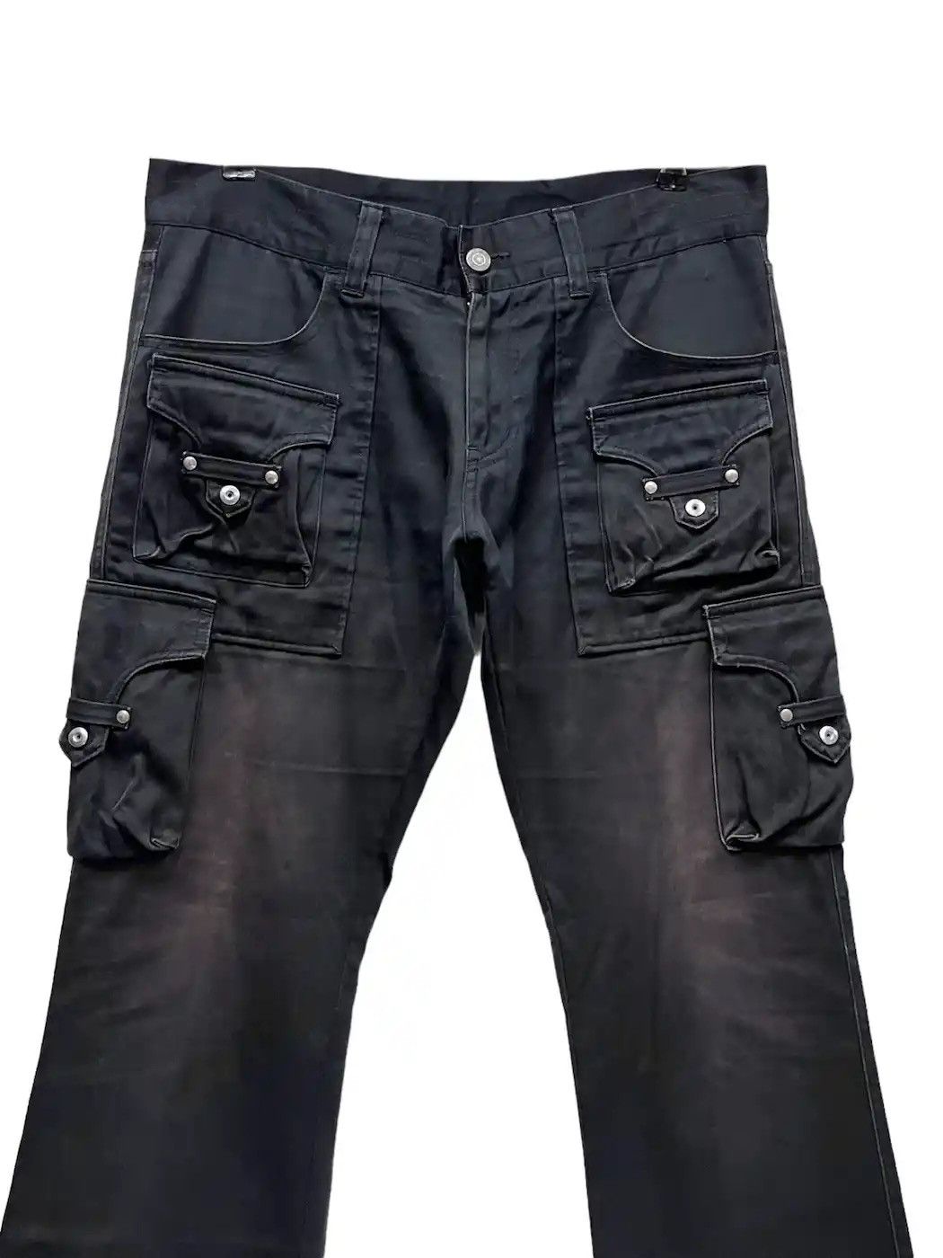 Tornado Mart × Vintage Vintage TORNADO MART Rusty Black Bush Cargo Minimalist Flare Size US 32 / EU 48 - 10 Thumbnail
