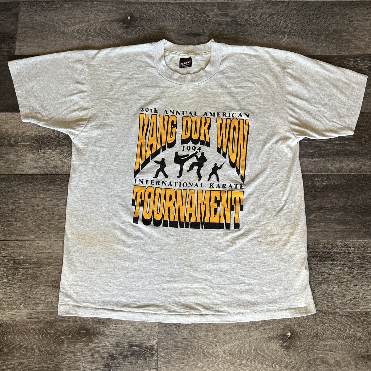 Vintage Vintage 1990s Tae Kwon Do Kang Duk Won Tournament Logo Tee Size US XL / EU 56 / 4 - 2 Thumbnail
