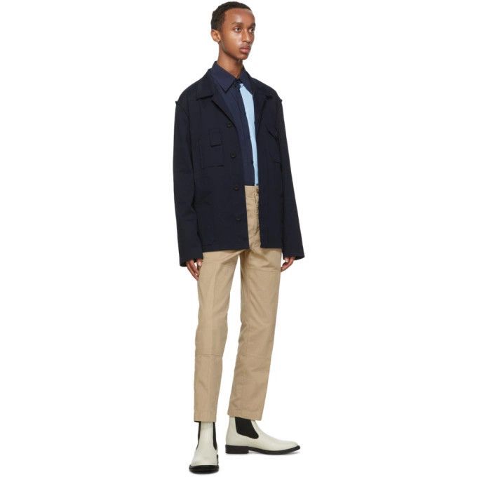 Lanvin o1y0125 Casual Pant in Beige Size US 34 / EU 50 - 4 Thumbnail