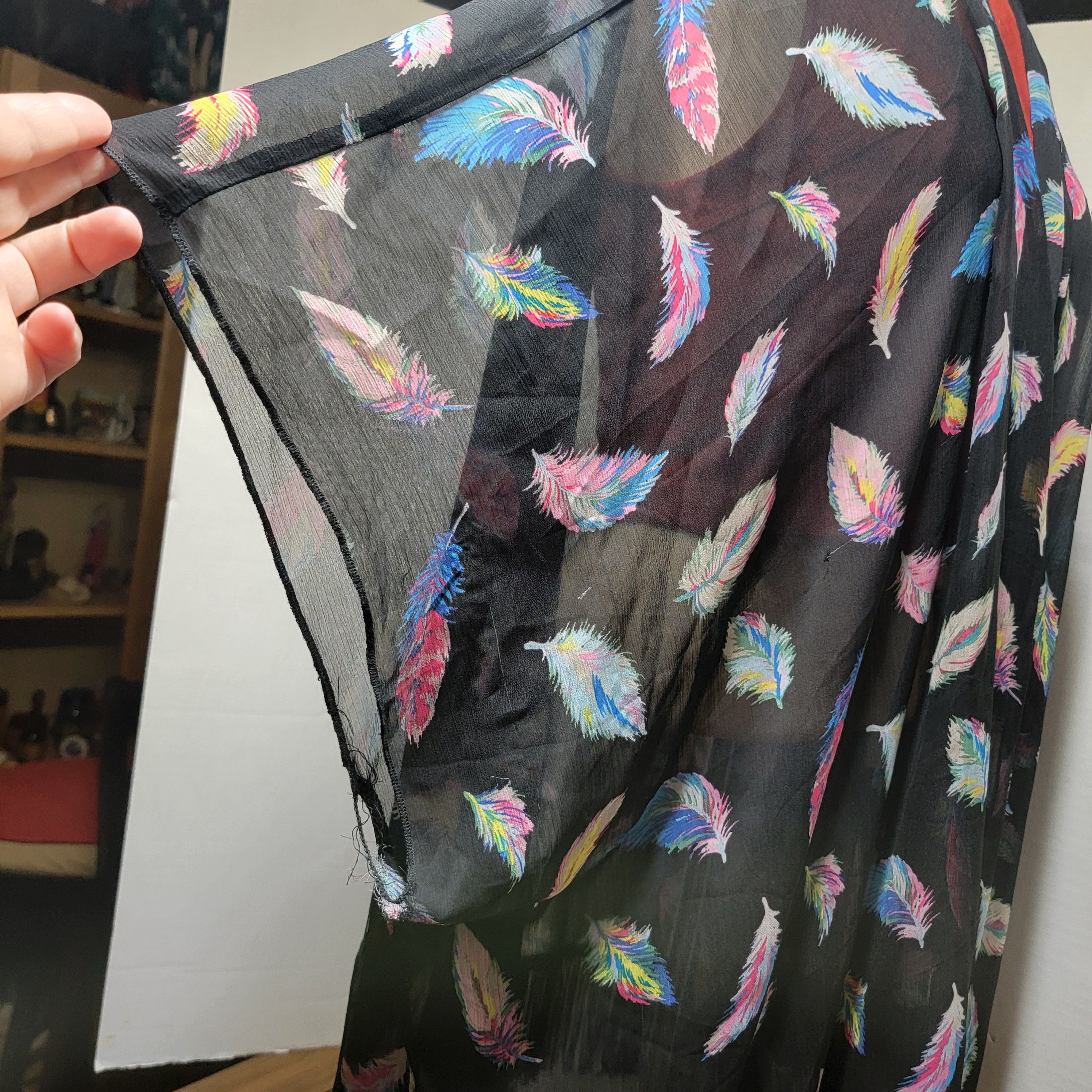 Other Xhilaration Sheer Cover Jacket w/Fringe- Size L/XL Size L / US 10 / IT 46 - 7 Thumbnail