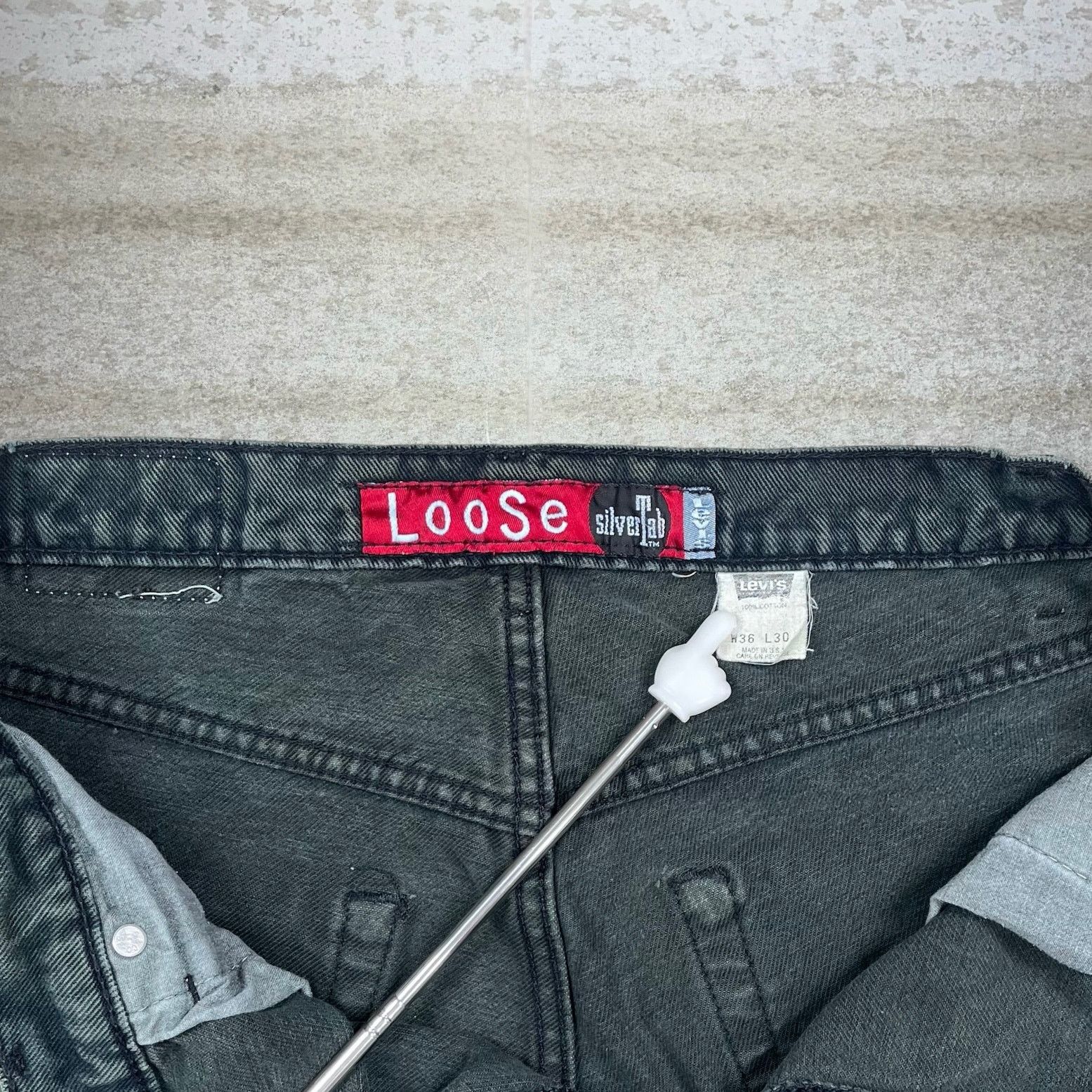 Levi's Vintage 90s Levis Silver Tab Jeans 36x30 Loose Green Wash Size US 36 / EU 52 - 5 Thumbnail
