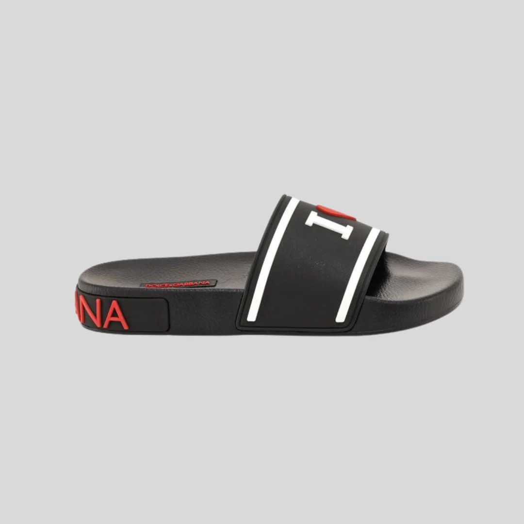 Dolce & Gabbana o1y0925 Slippers in Black/White Size US 4 / IT 34 - 1 Thumbnail