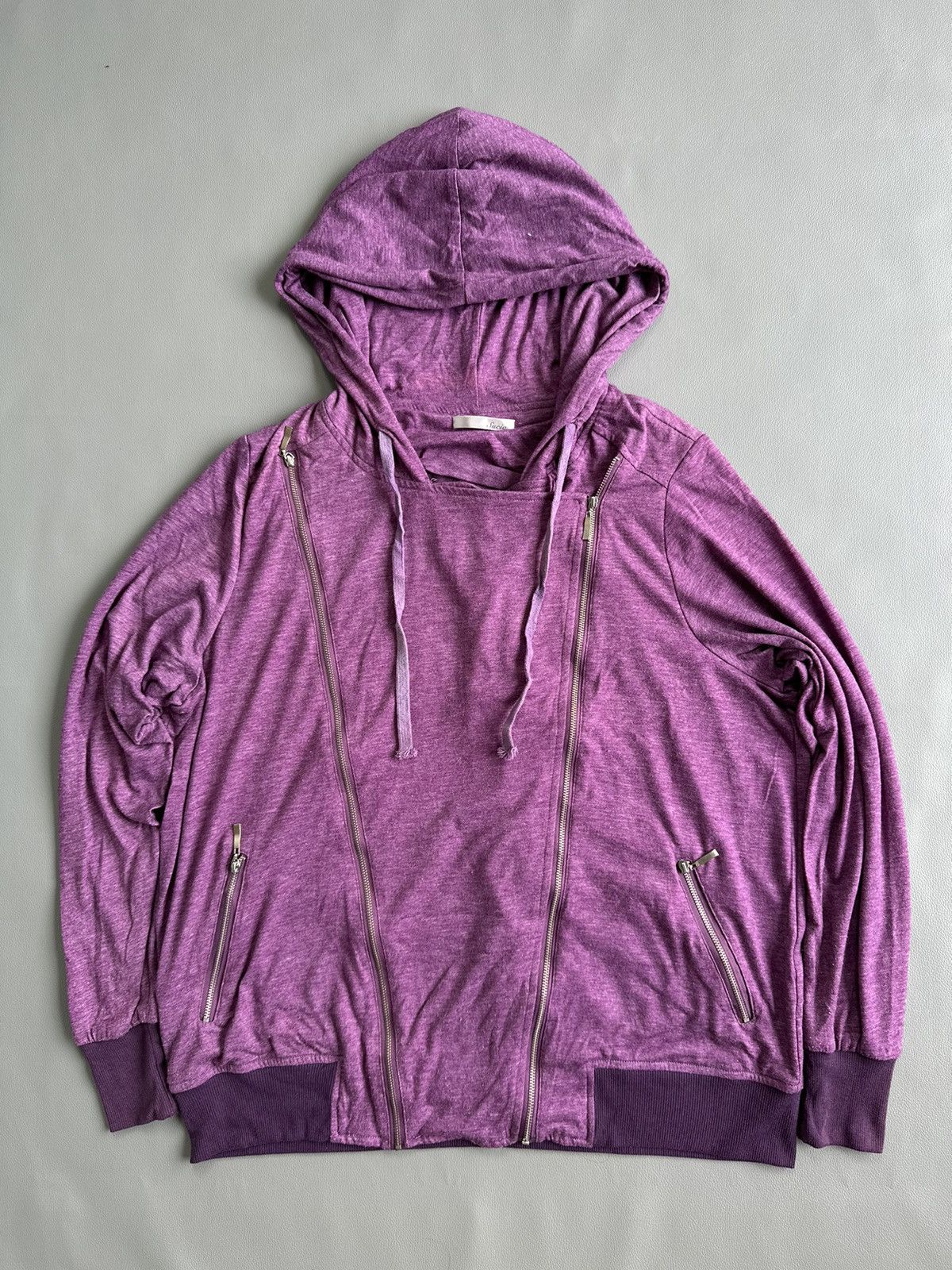 20471120 ASSYMETRICAL MULTIZIPPER HOODIE SUCIA BOXY LGB STYLE Size US XL / EU 56 / 4 - 1 Thumbnail