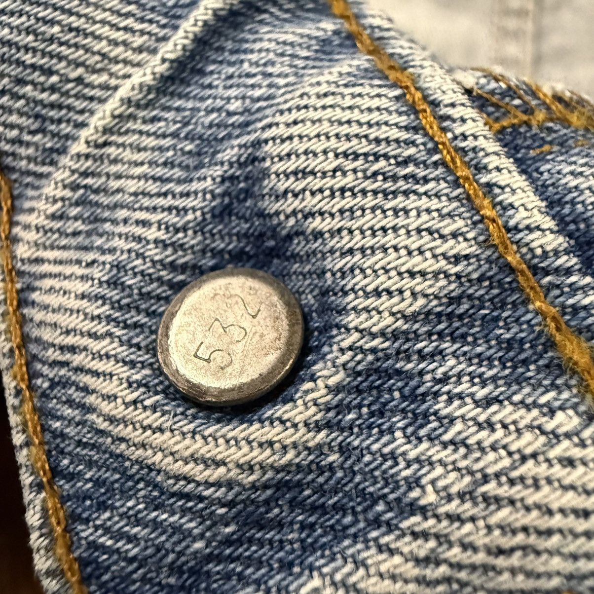 Levi's Vintage Clothing 70s 80s Levis 501 Distressed Aging Rindem Denim W34 USA Size US 34 / EU 50 - 13 Thumbnail