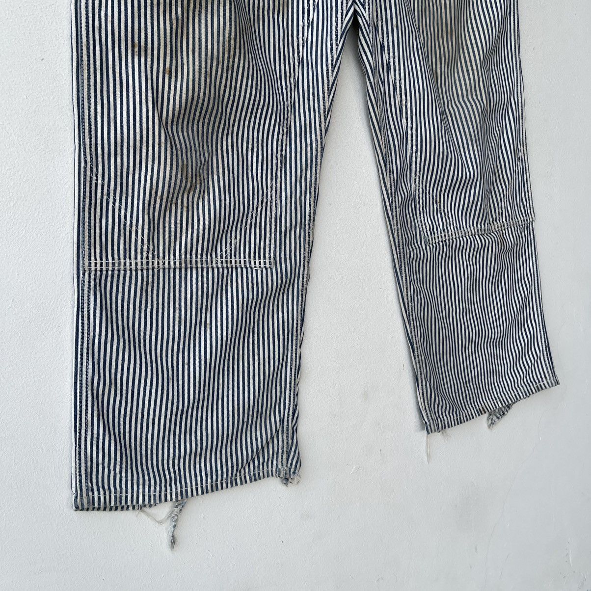 Vintage Vintage 50s Burlington Mfg Co Hickory Stripe Double Knee Size US 43 - 5 Thumbnail