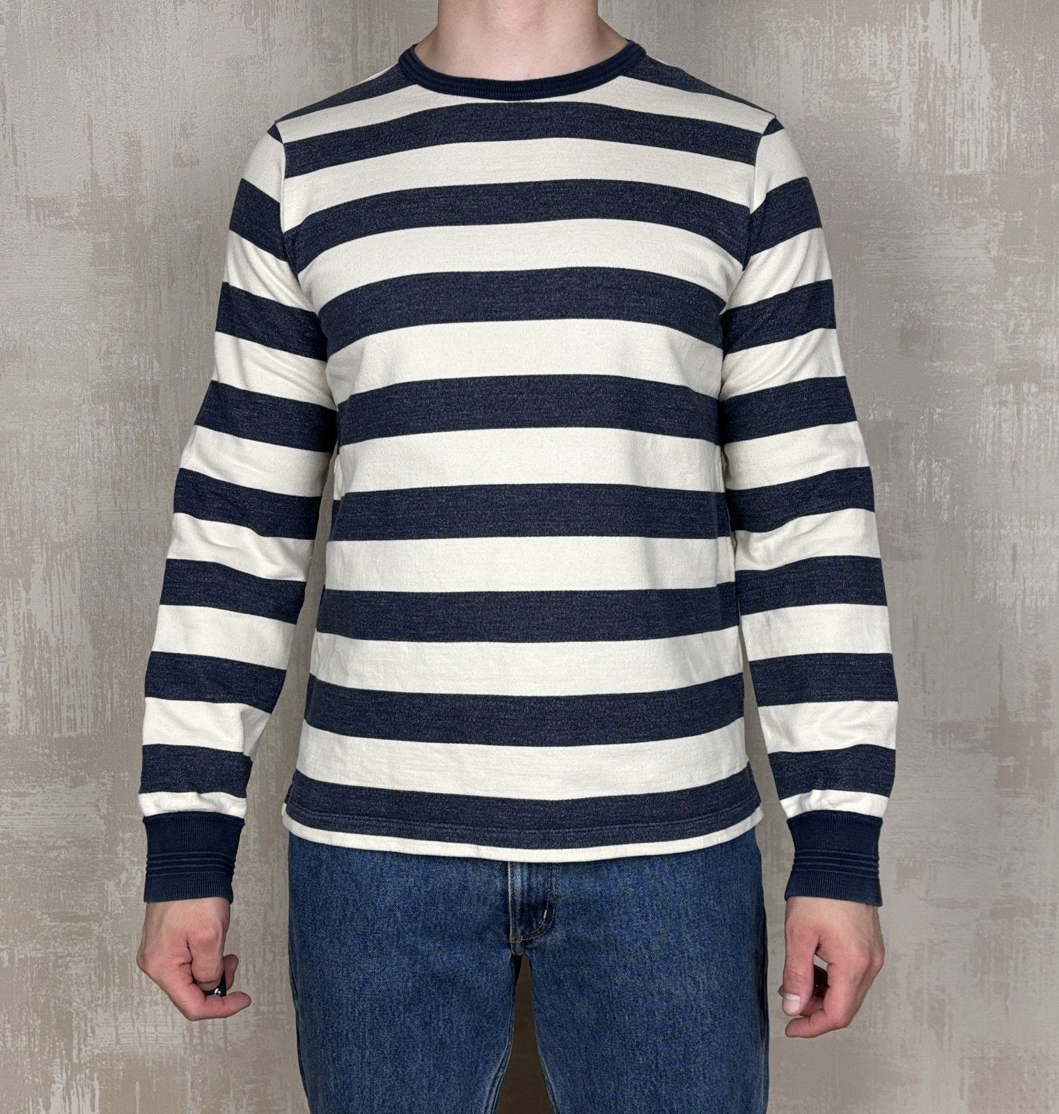 Albam Albam Crew Neck Sweatshirt Striped Size M Heavy Cotton Size US M / EU 48-50 / 2 - 2 Thumbnail