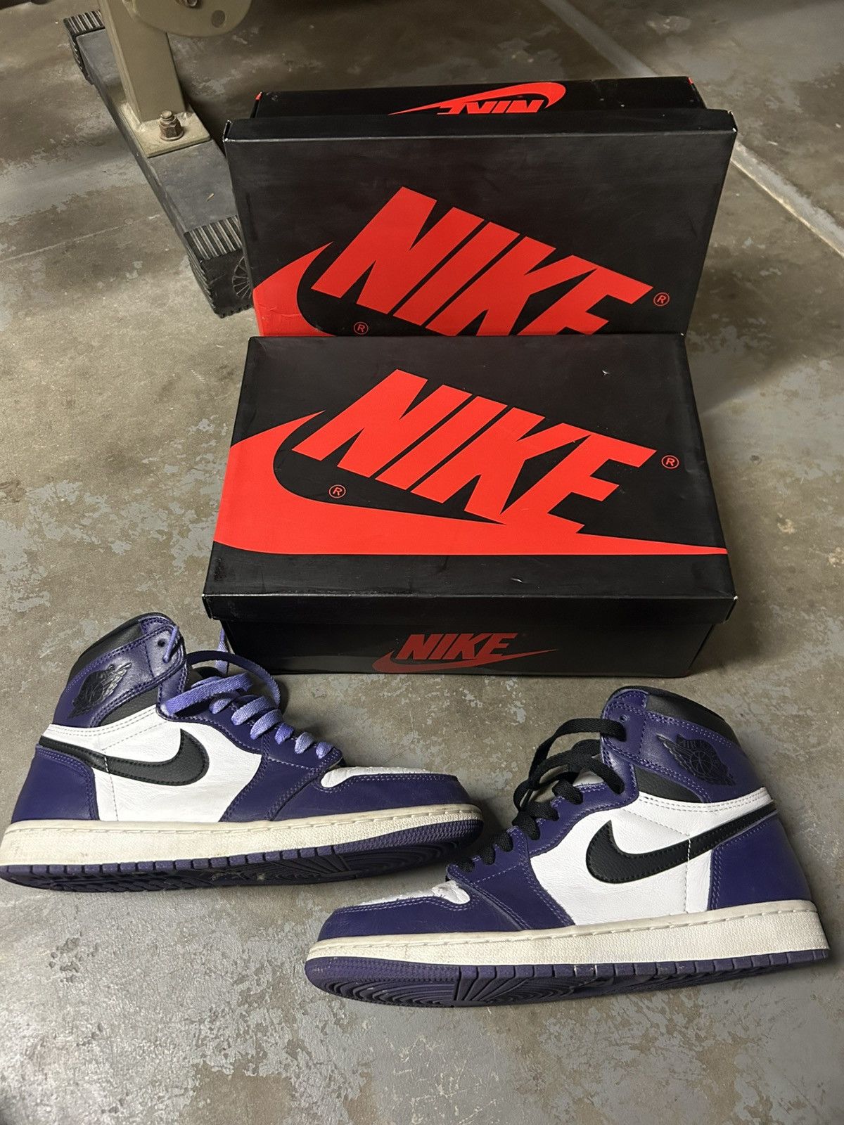Jordan Brand × Nike Jordan 1 High Retro Court Purple Size US 9 / EU 42 - 3 Thumbnail