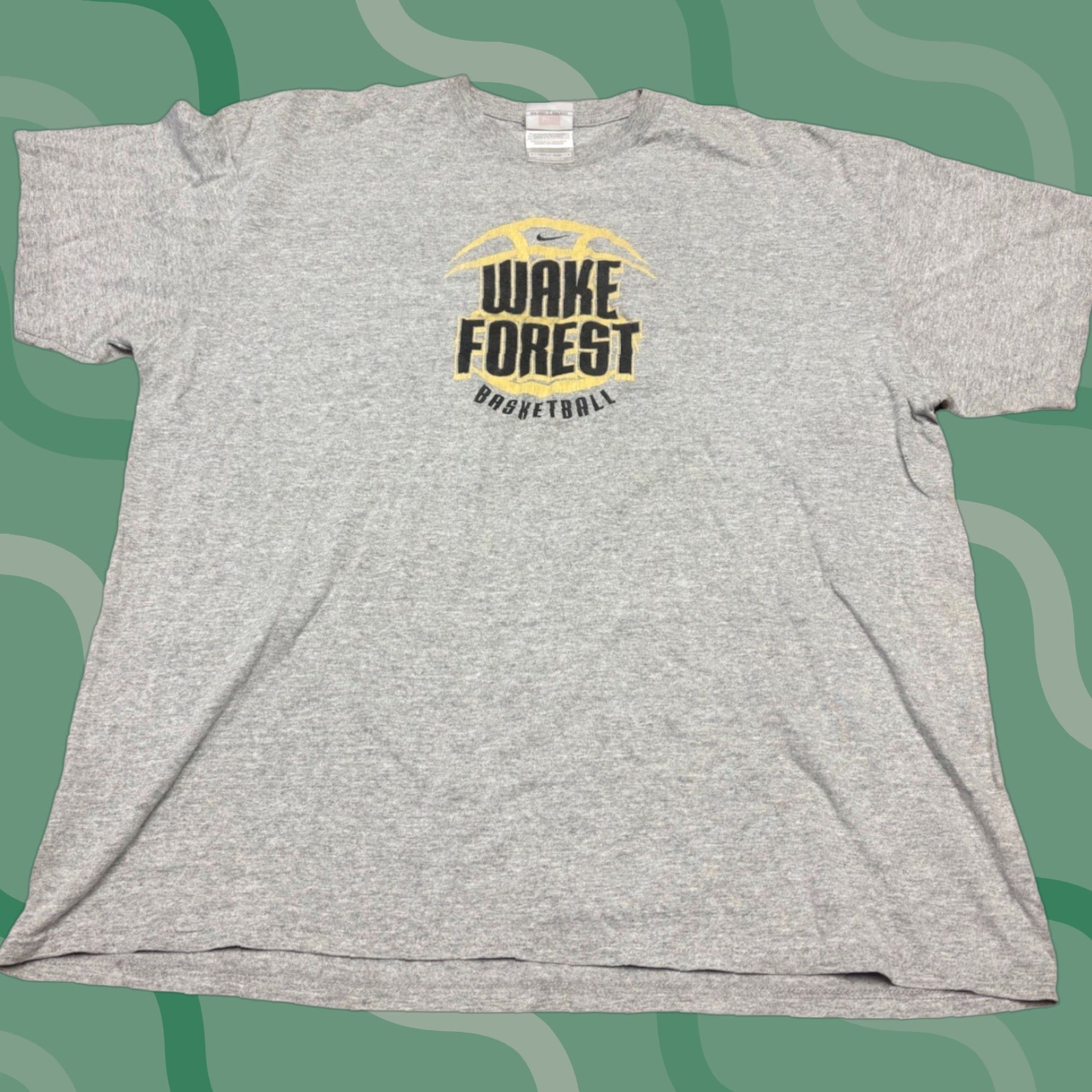 Nike VINTAGE Nike Wake Forest University Center Swoosh Gray Cotton Shirt Men's XXL R2 Size US XXL / EU 58 / 5 - 1 Thumbnail